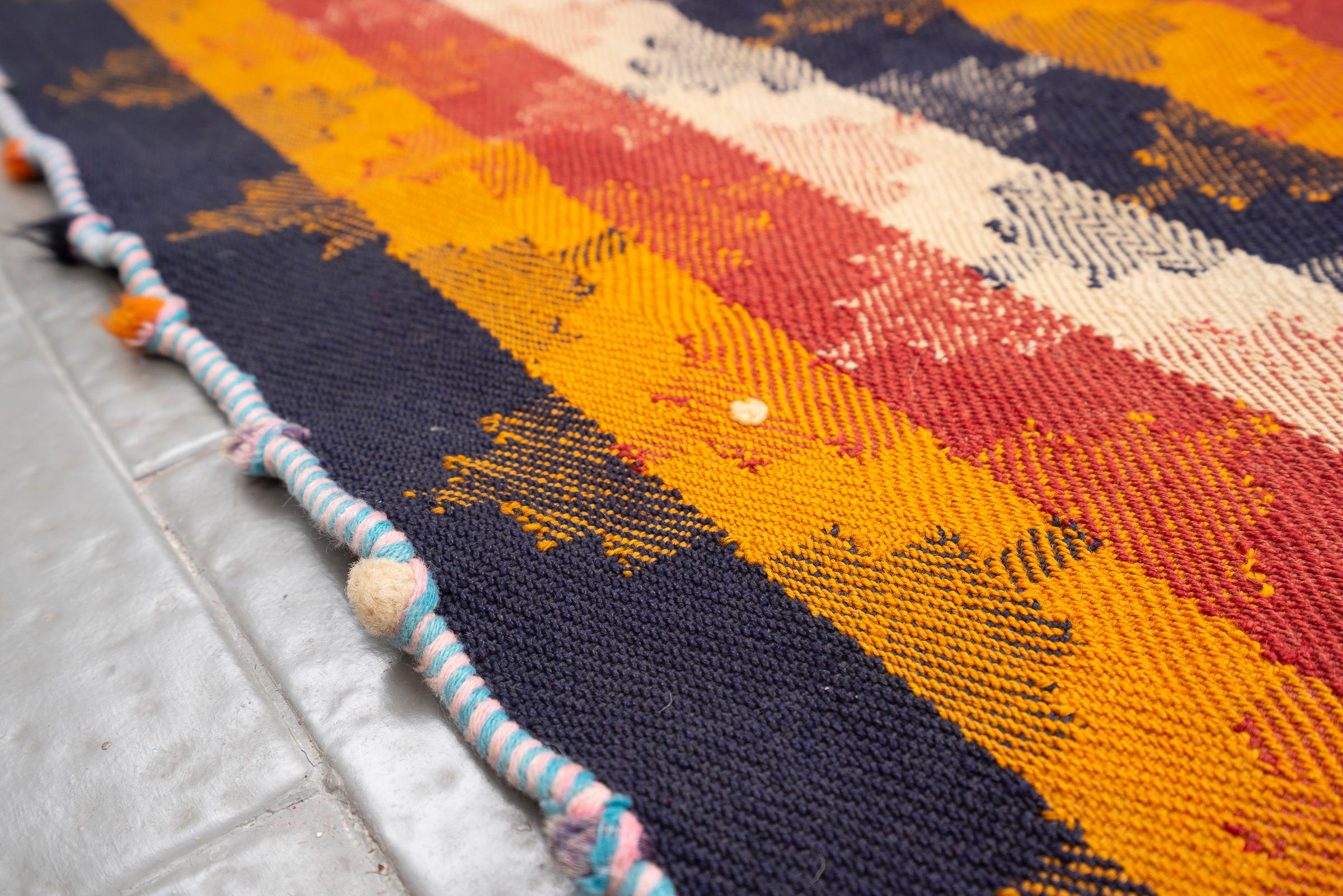 Qashqai Vintage Stripe Persian Jajim Flatweave