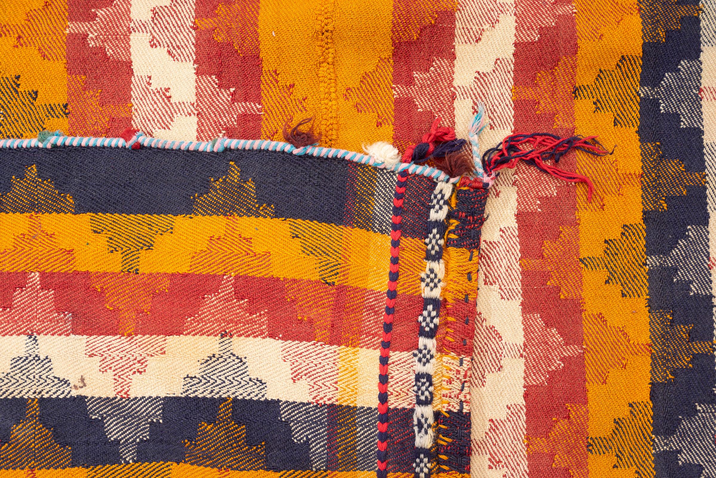 Qashqai Vintage Stripe Persian Jajim Flatweave