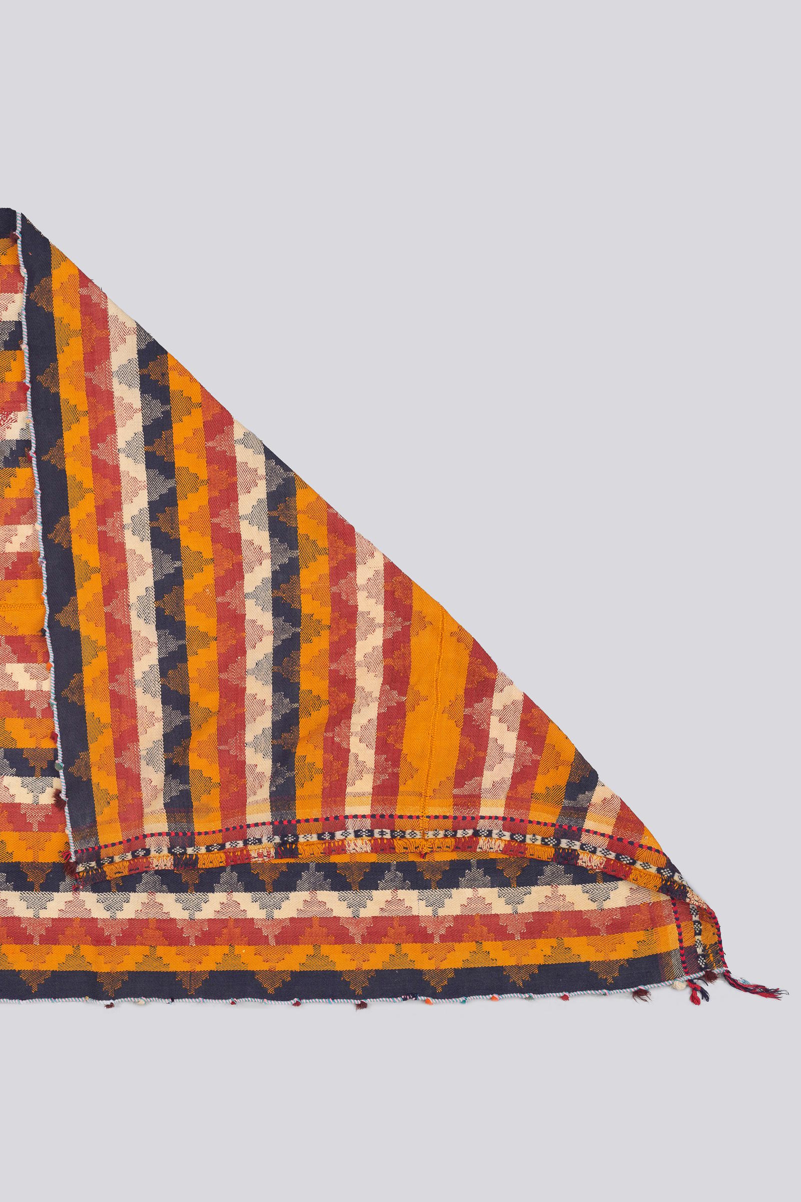 Qashqai Vintage Stripe Persian Jajim Flatweave