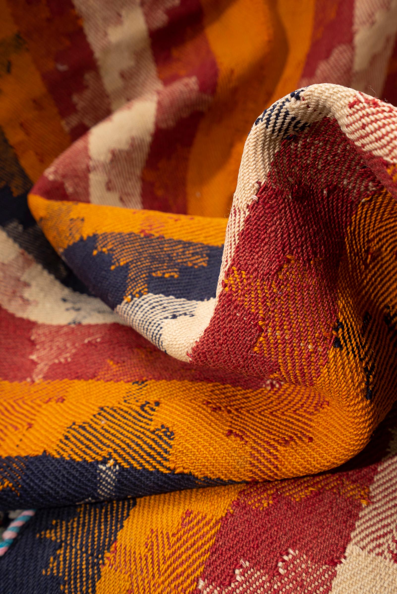 Qashqai Vintage Stripe Persian Jajim Flatweave
