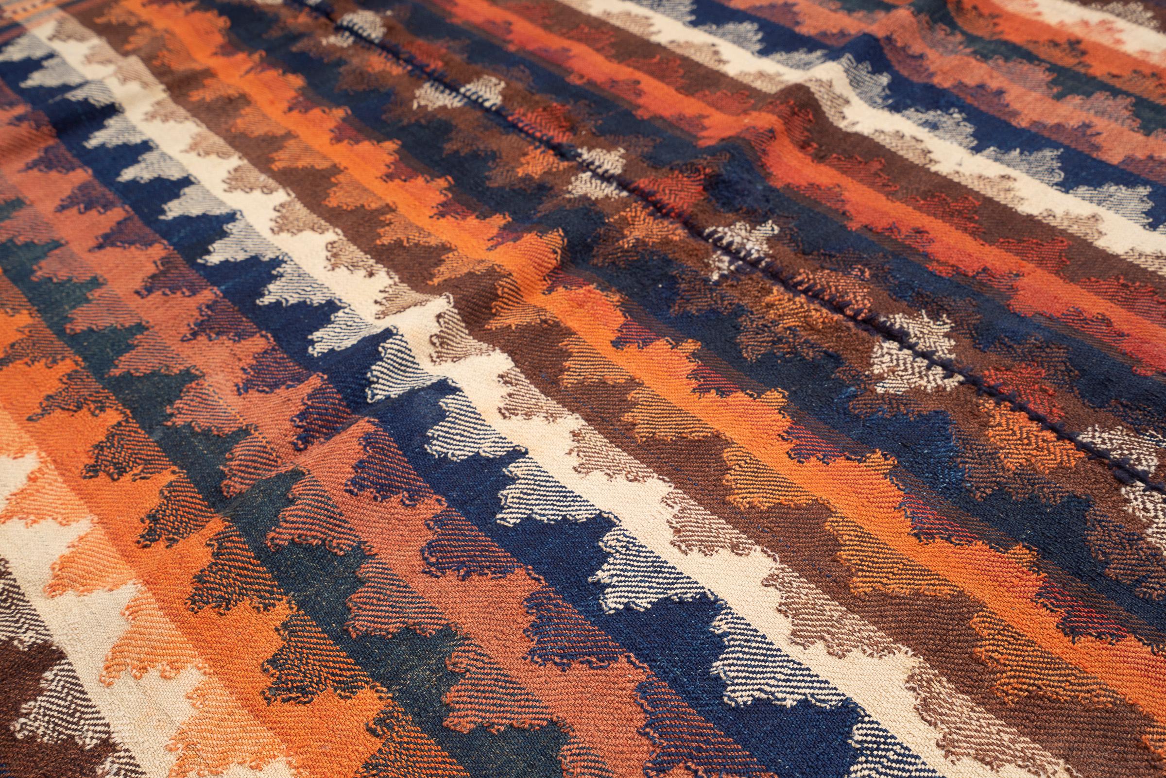 Qashqai Antique Stripe Persian Jajim Flatweave