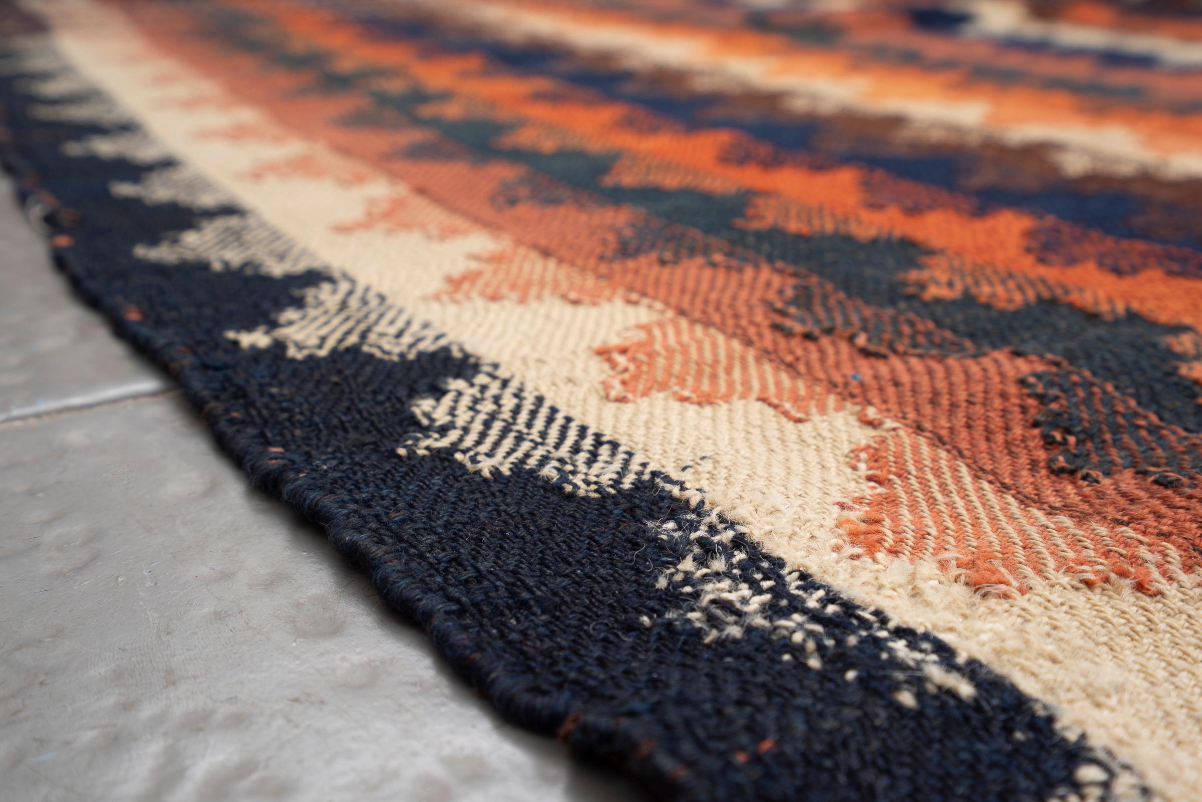Qashqai Antique Stripe Persian Jajim Flatweave