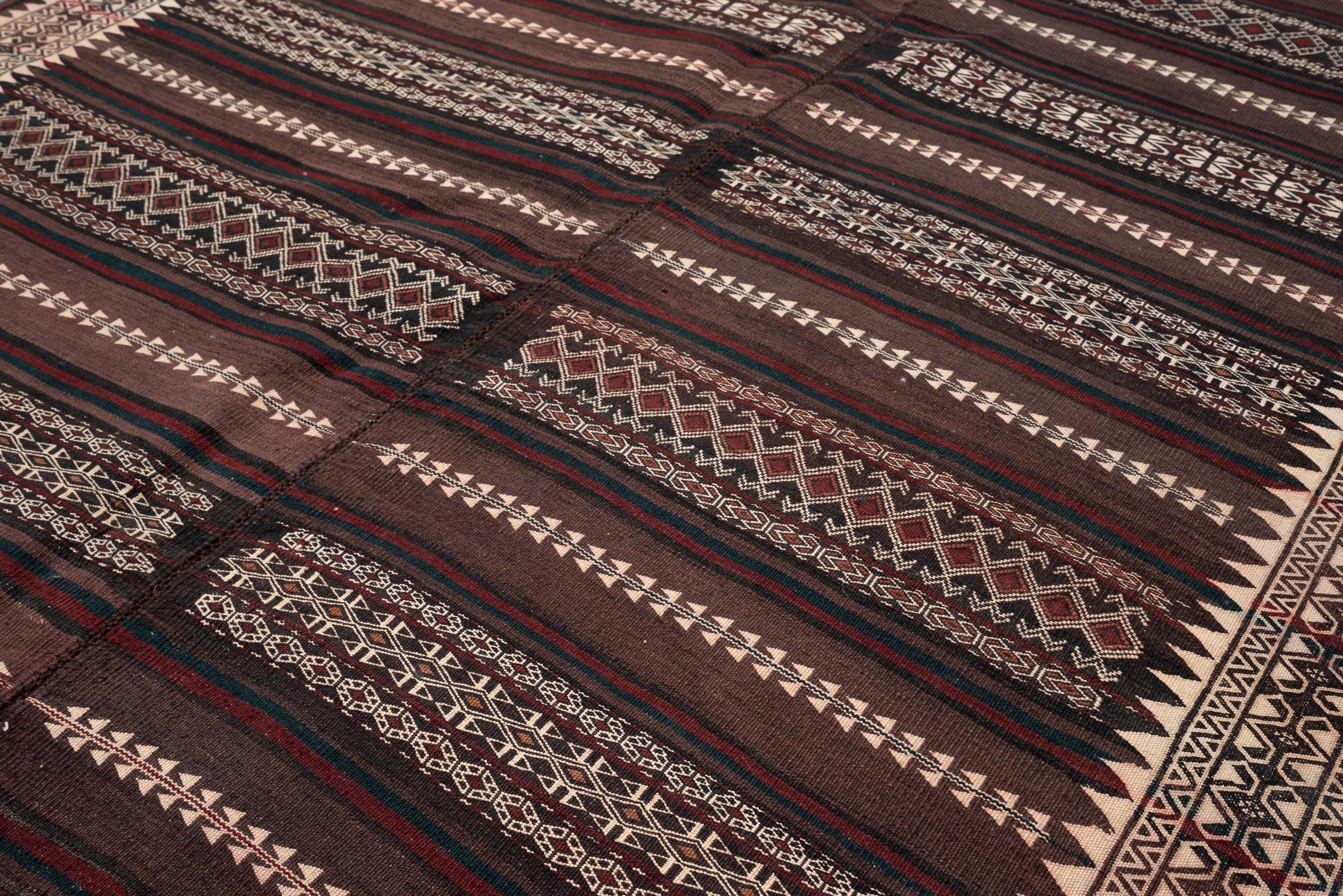 Antique Baluch Muharramat Persian Kilim Rug