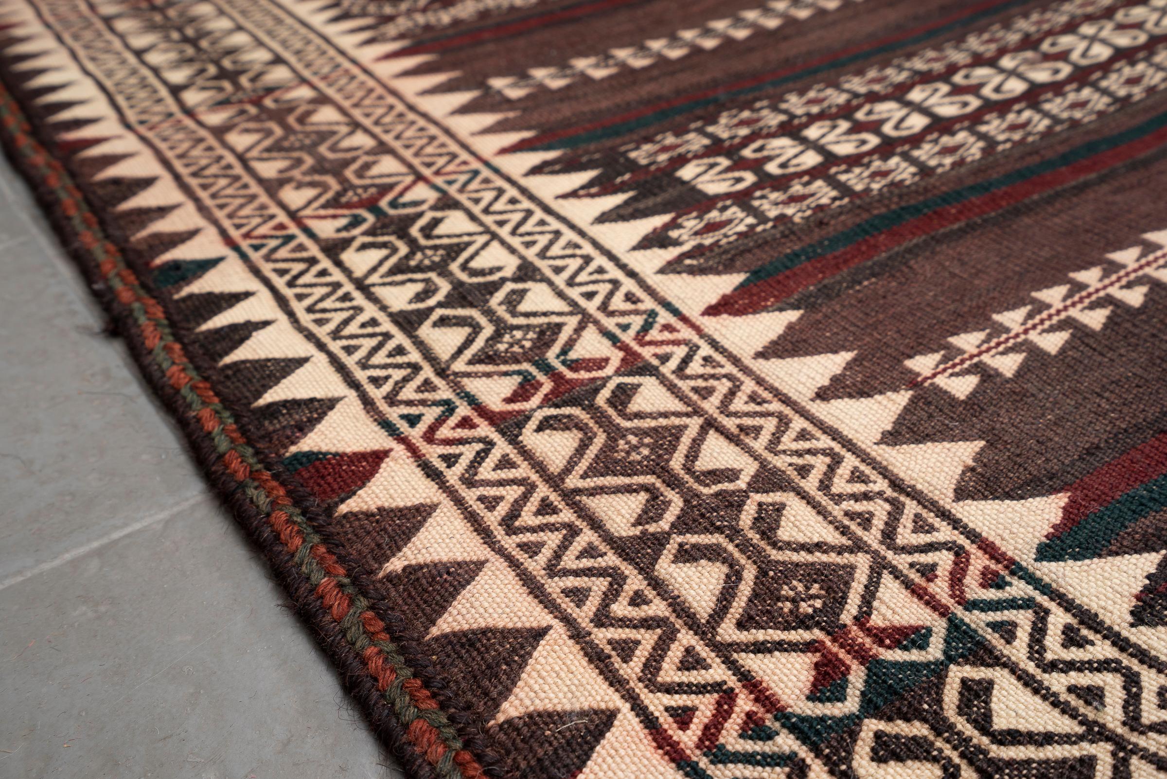 Antique Baluch Muharramat Persian Kilim Rug