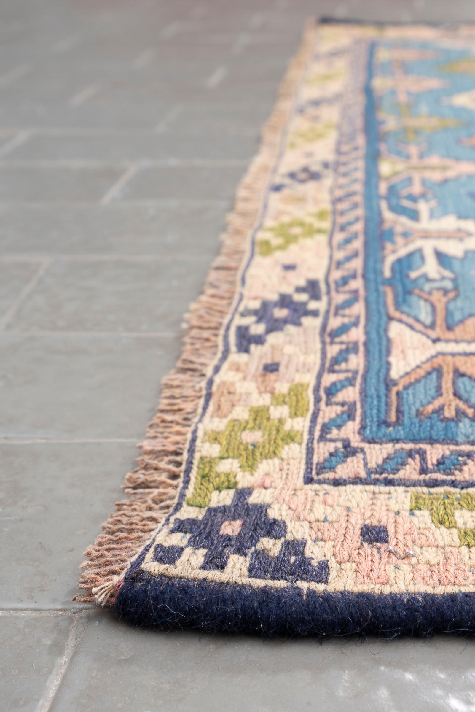 Vintage Moqan Shahsavan Persian Soumak Rug