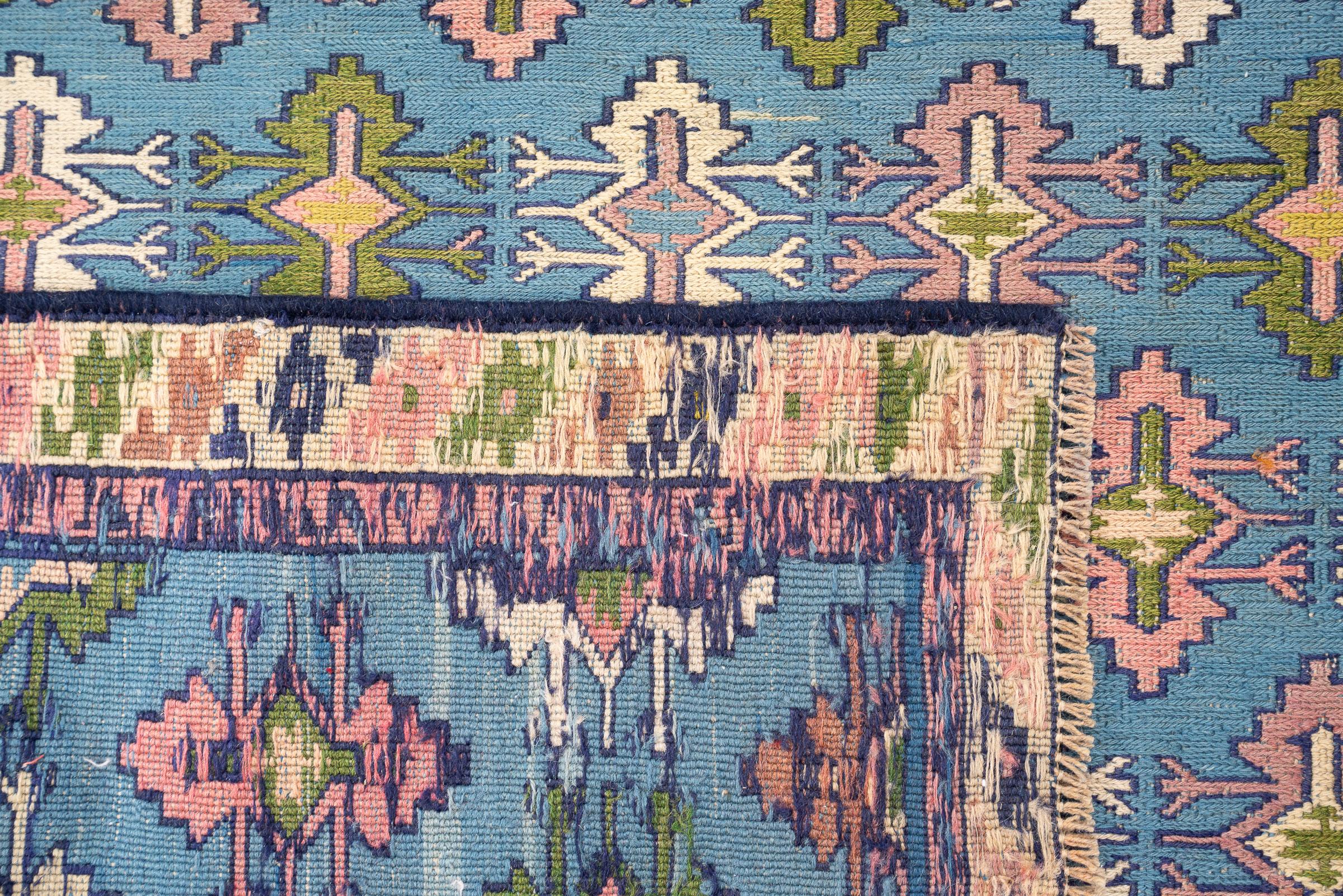 Vintage Moqan Shahsavan Persian Soumak Rug