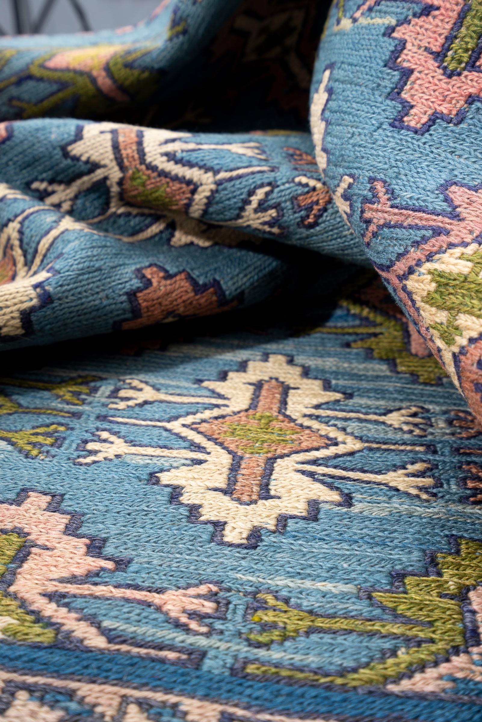 Vintage Moqan Shahsavan Persian Soumak Rug