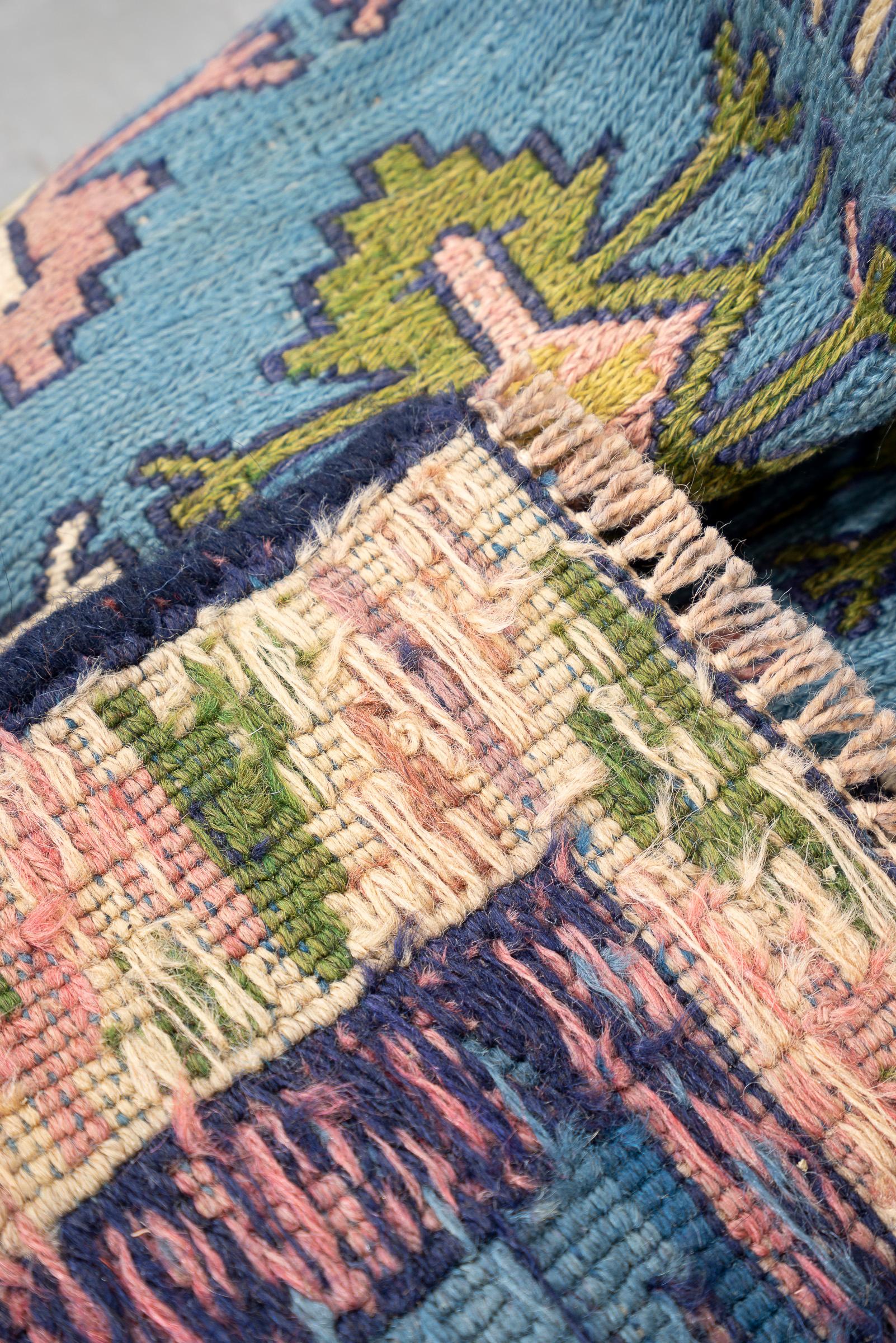 Vintage Moqan Shahsavan Persian Soumak Rug