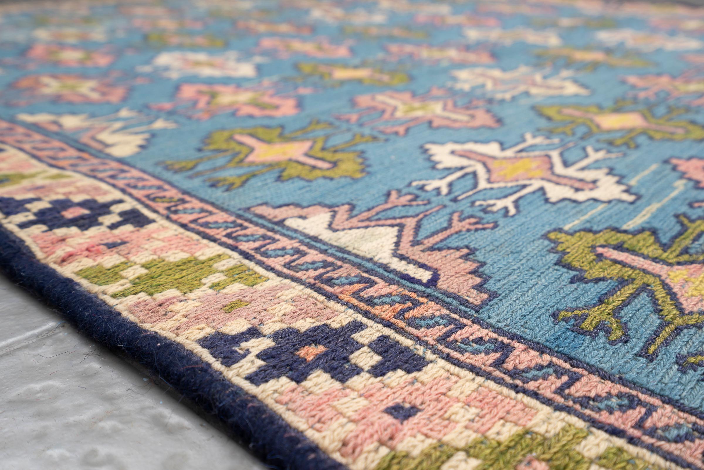 Vintage Moqan Shahsavan Persian Soumak Rug