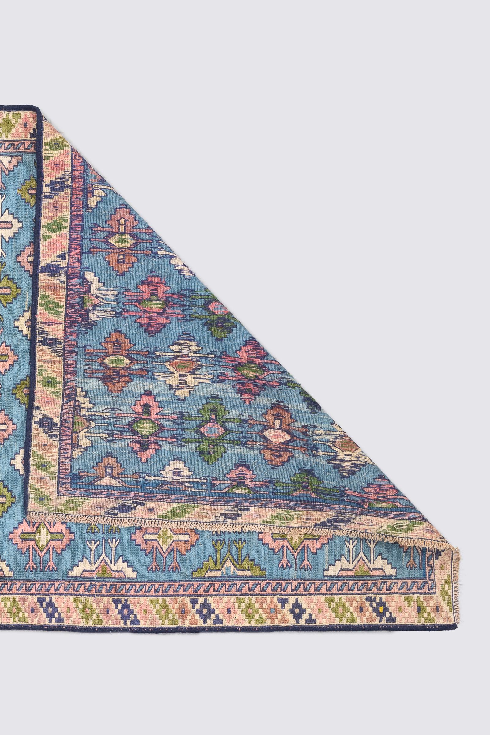 Vintage Moqan Shahsavan Persian Soumak Rug