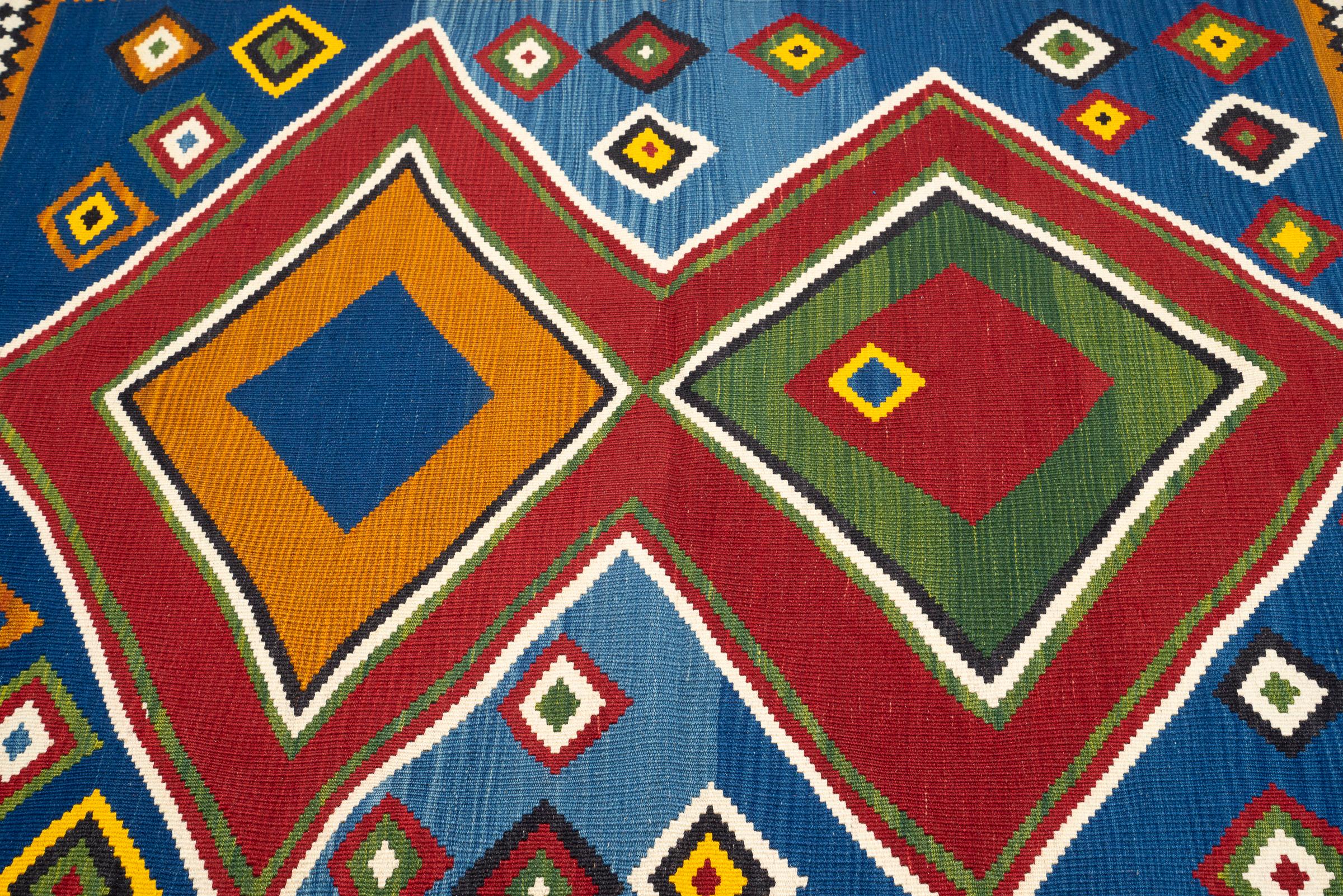 New Weave Fine Qashqai Double Toranj Persian Kilim Rug