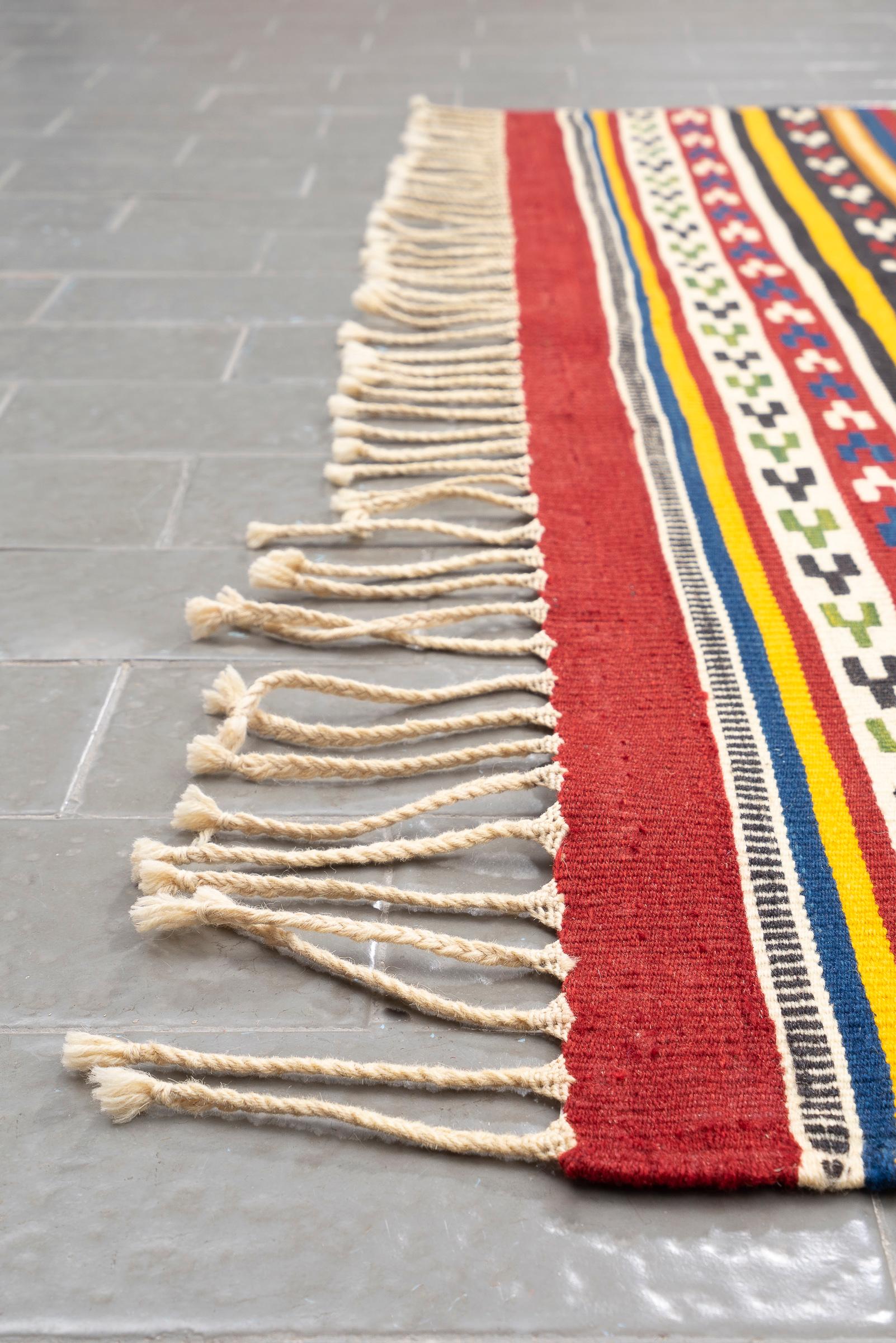 New Weave Fine Qashqai Double Toranj Persian Kilim Rug