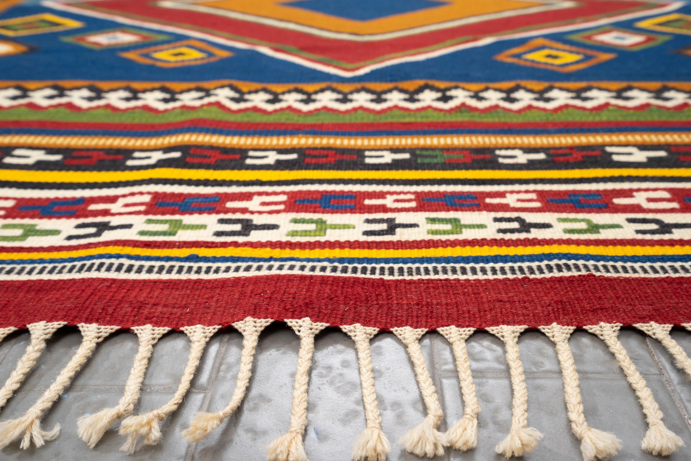 New Weave Fine Qashqai Double Toranj Persian Kilim Rug