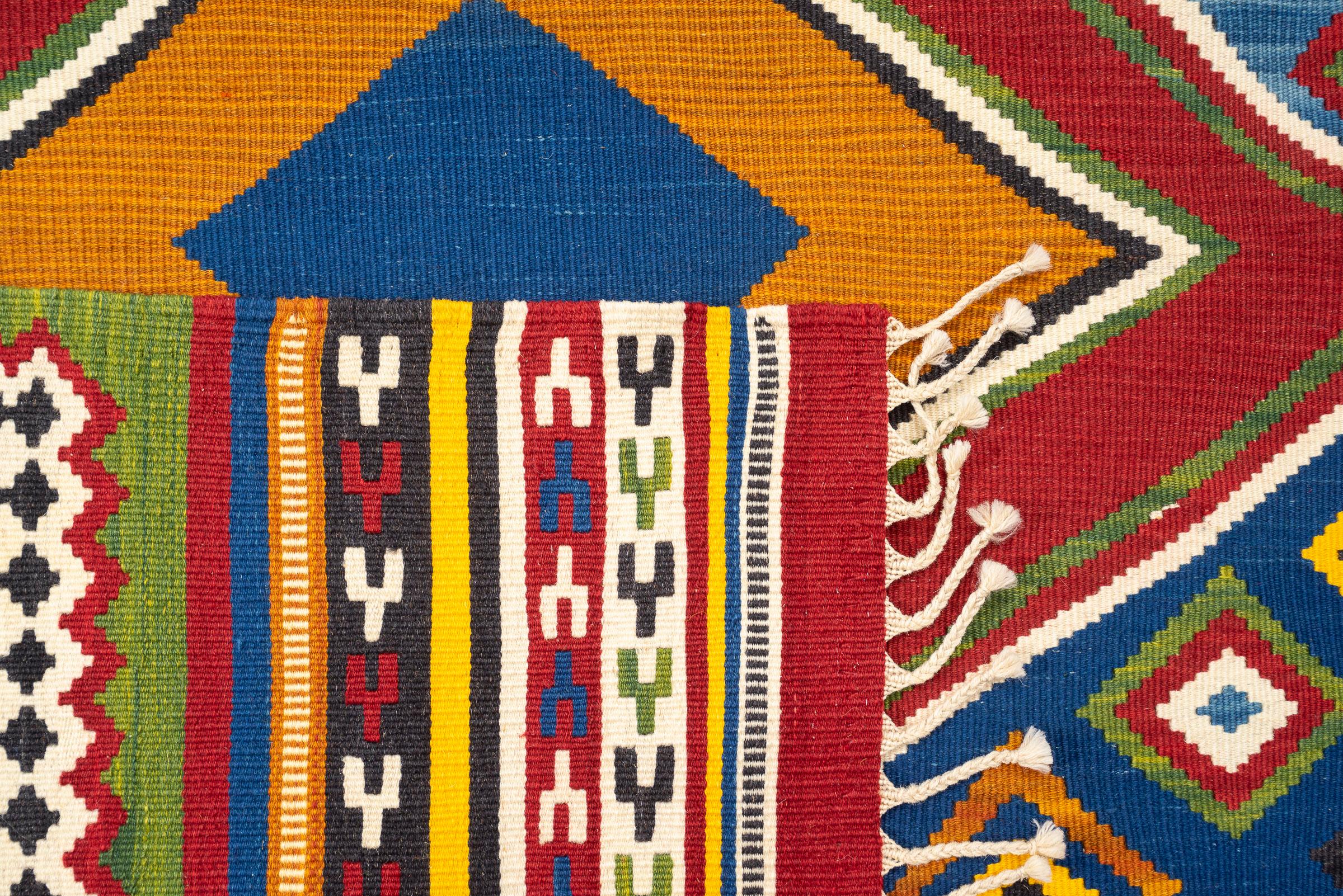 New Weave Fine Qashqai Double Toranj Persian Kilim Rug
