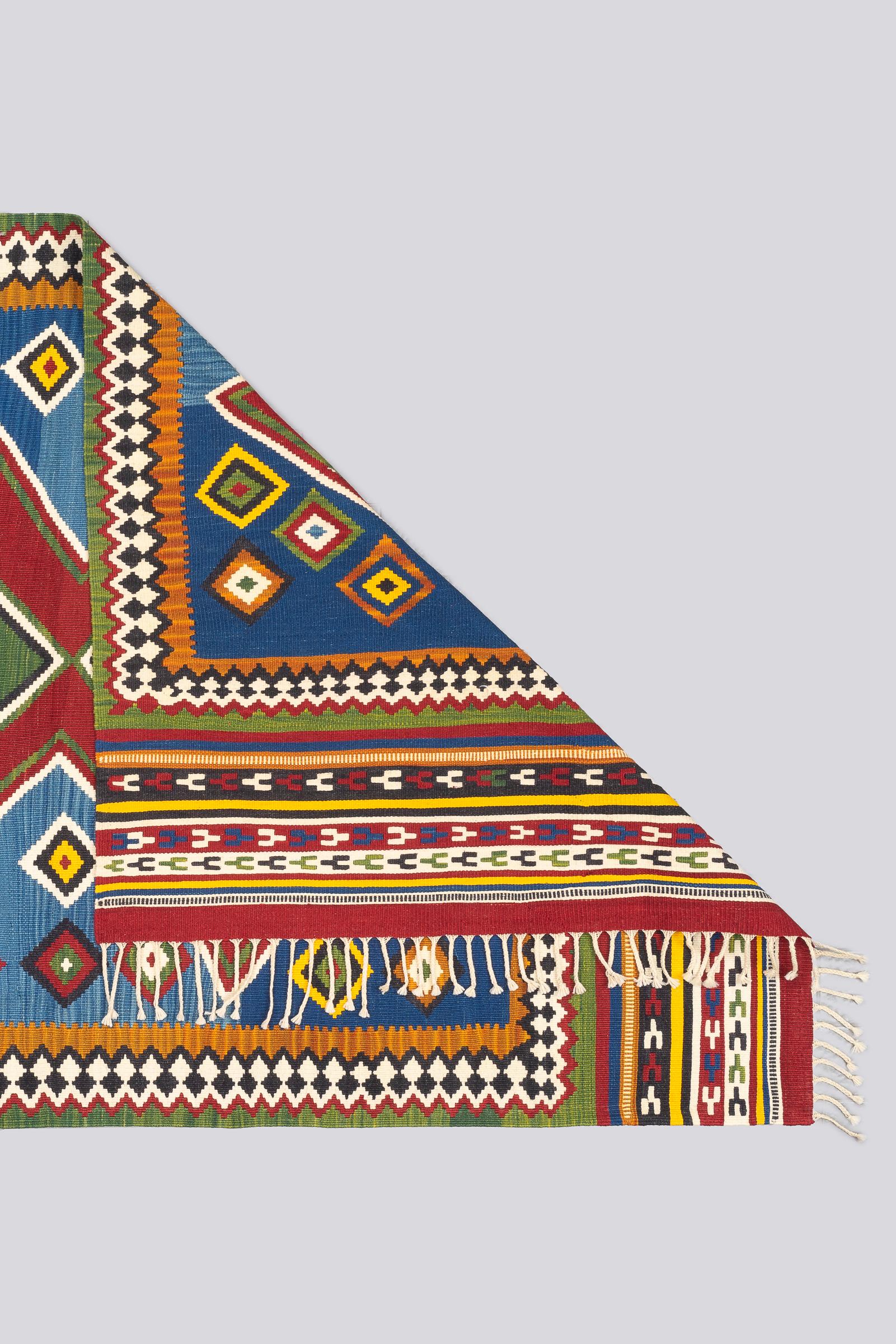 New Weave Fine Qashqai Double Toranj Persian Kilim Rug