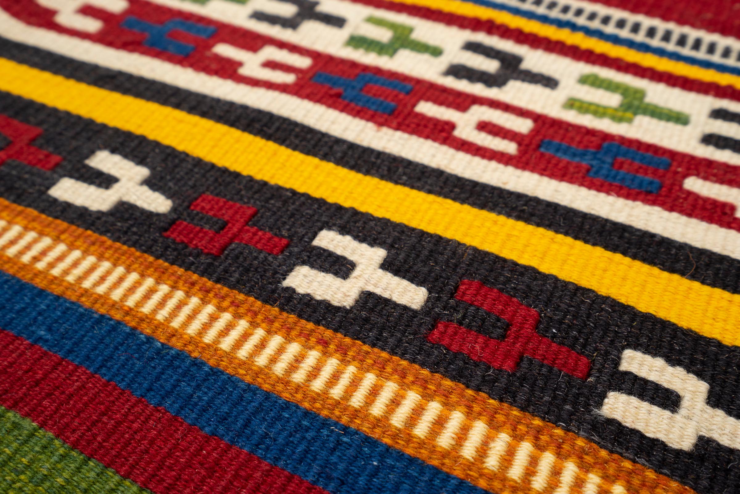New Weave Fine Qashqai Double Toranj Persian Kilim Rug