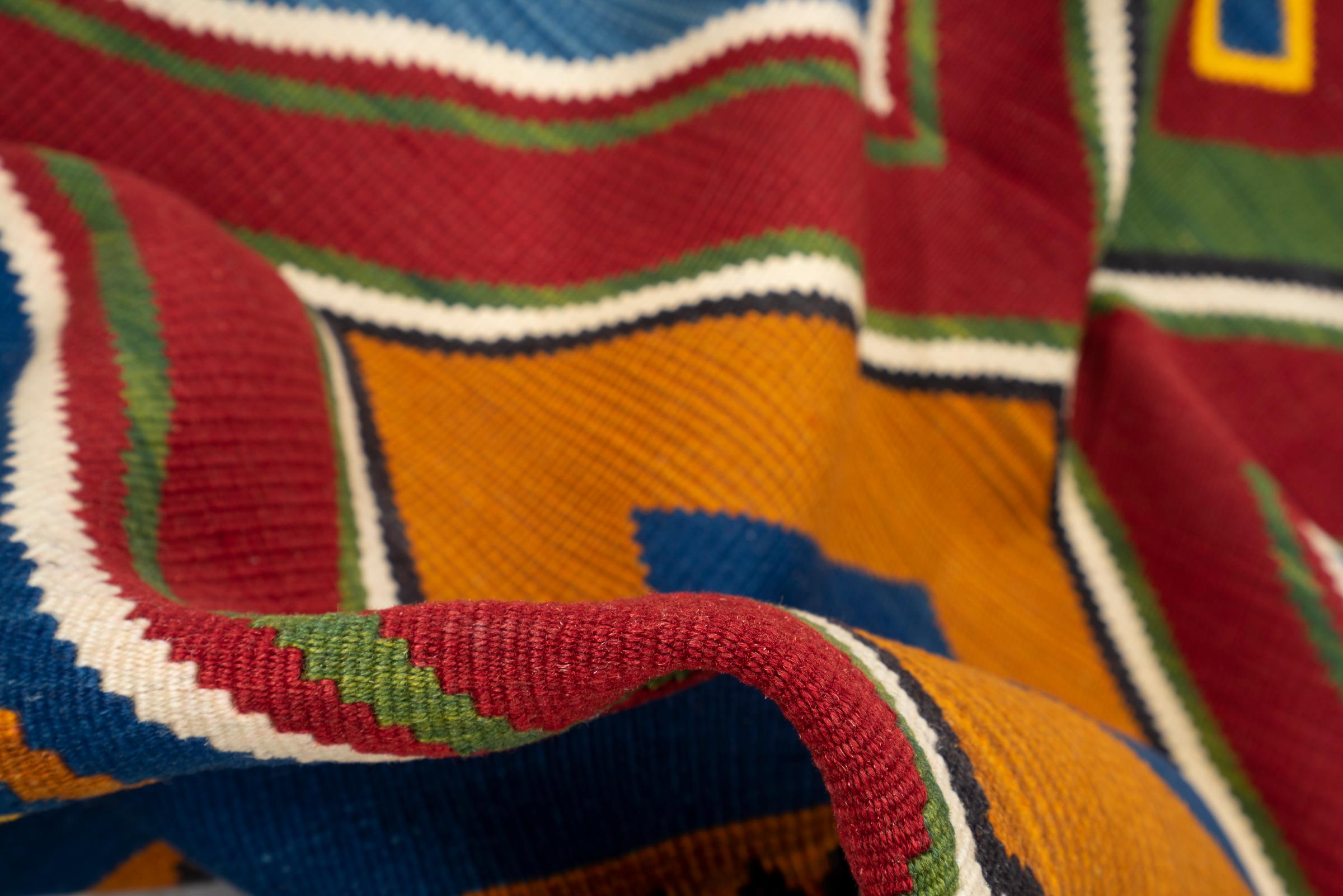 New Weave Fine Qashqai Double Toranj Persian Kilim Rug