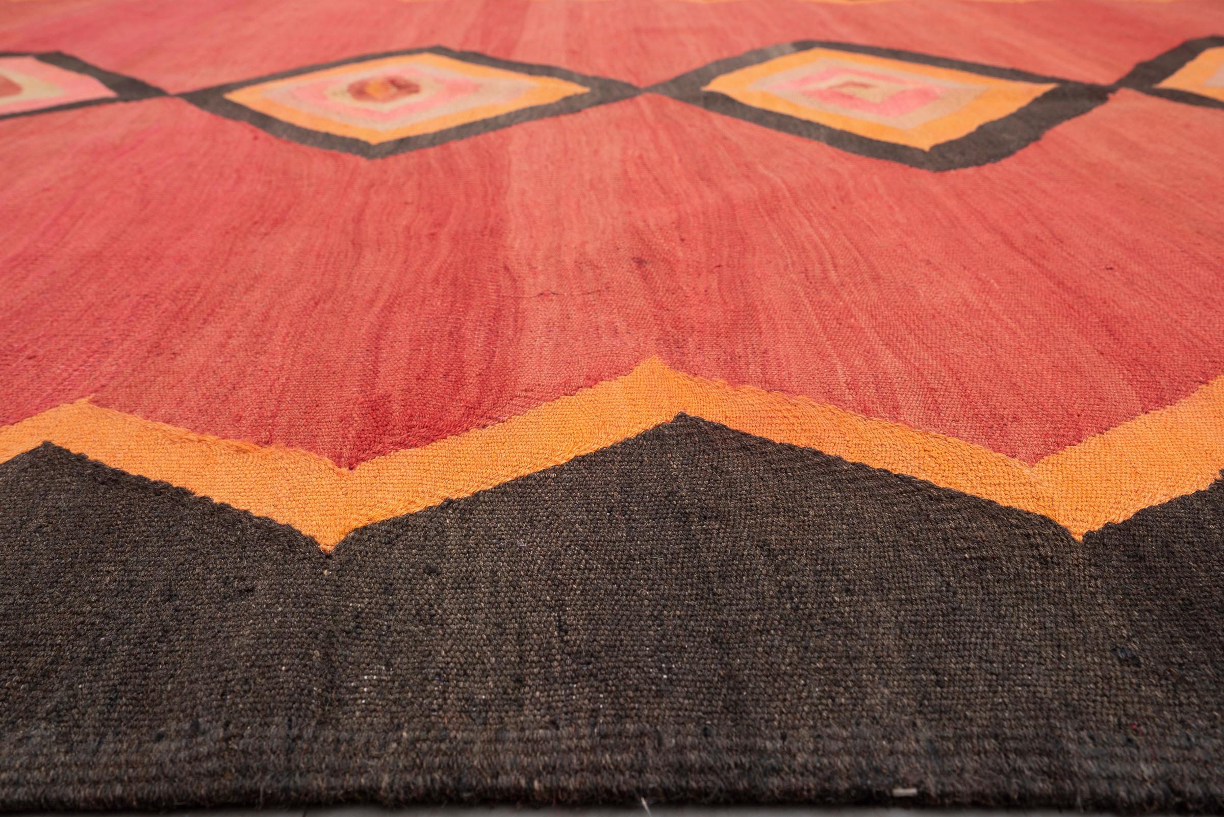 Antique Zanjan 7 Toranj Persian Kilim Rug