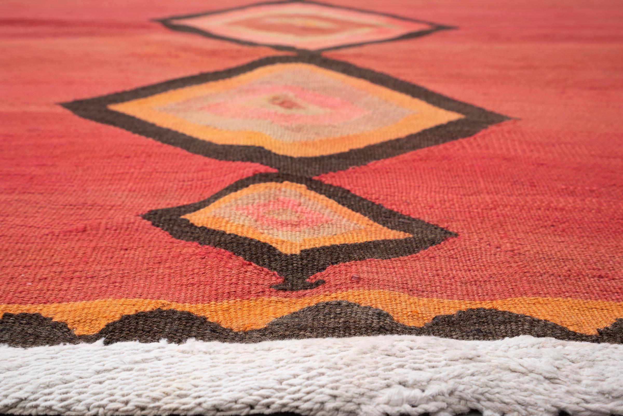 Antique Zanjan 7 Toranj Persian Kilim Rug