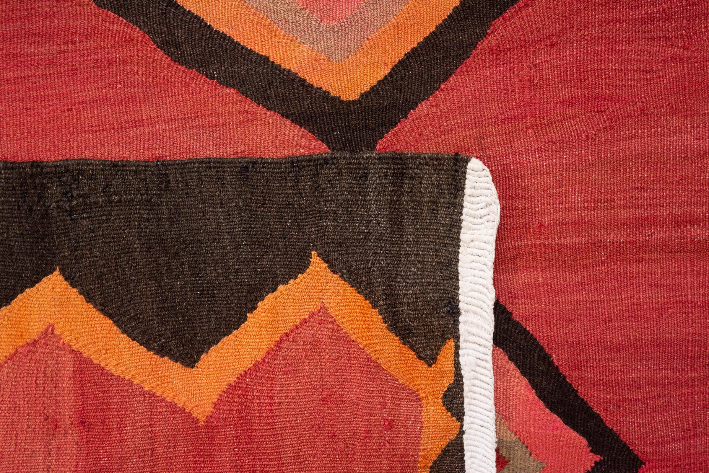 Antique Zanjan 7 Toranj Persian Kilim Rug