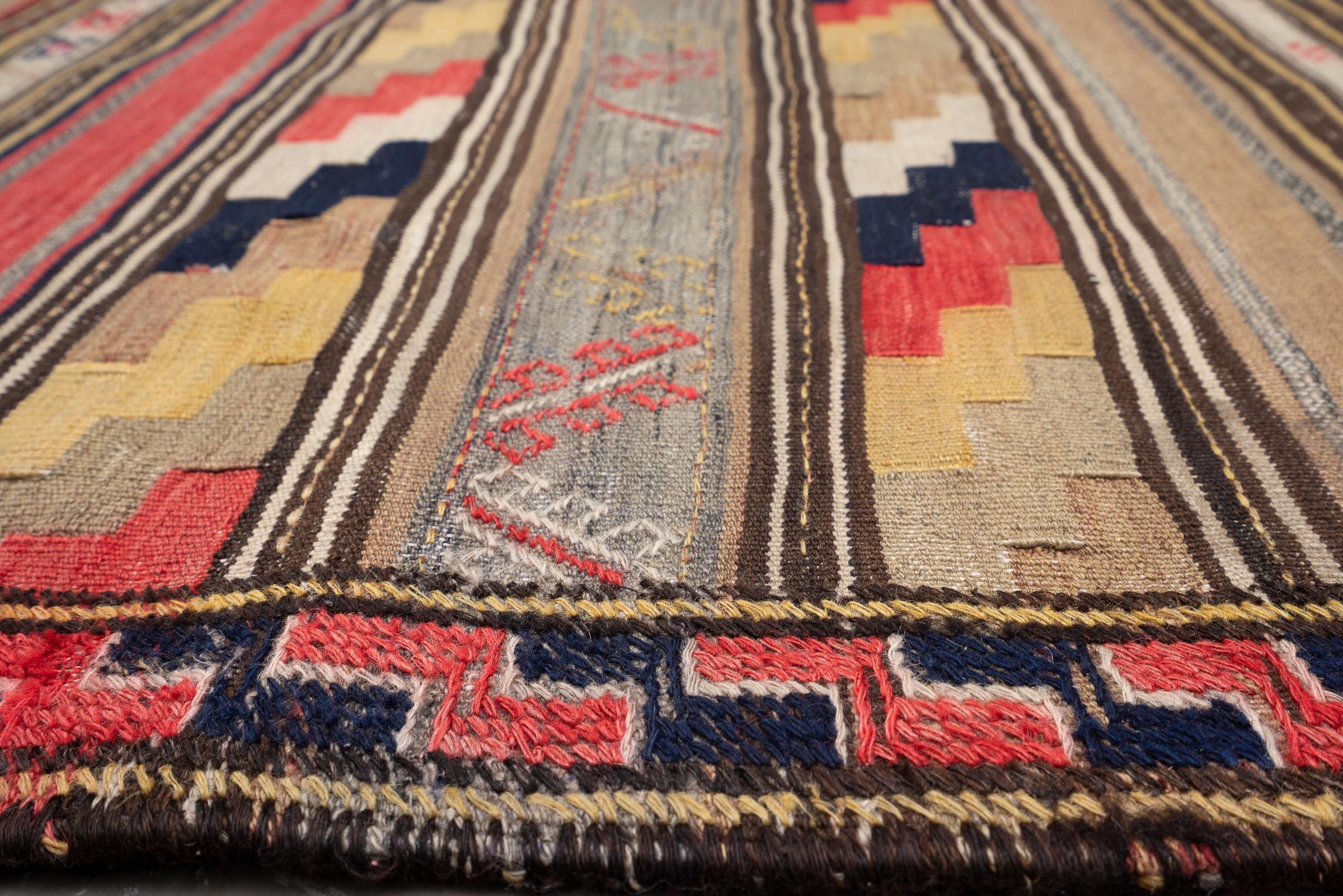 Vintage Quchan Muharramat Persian Kilim Rug