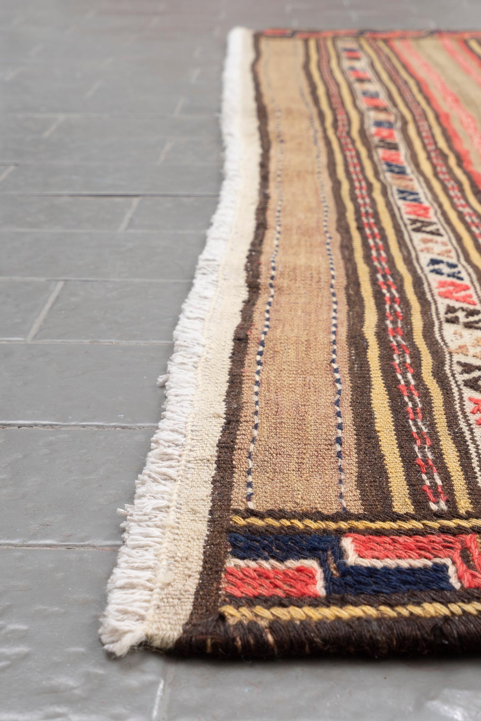 Vintage Quchan Muharramat Persian Kilim Rug