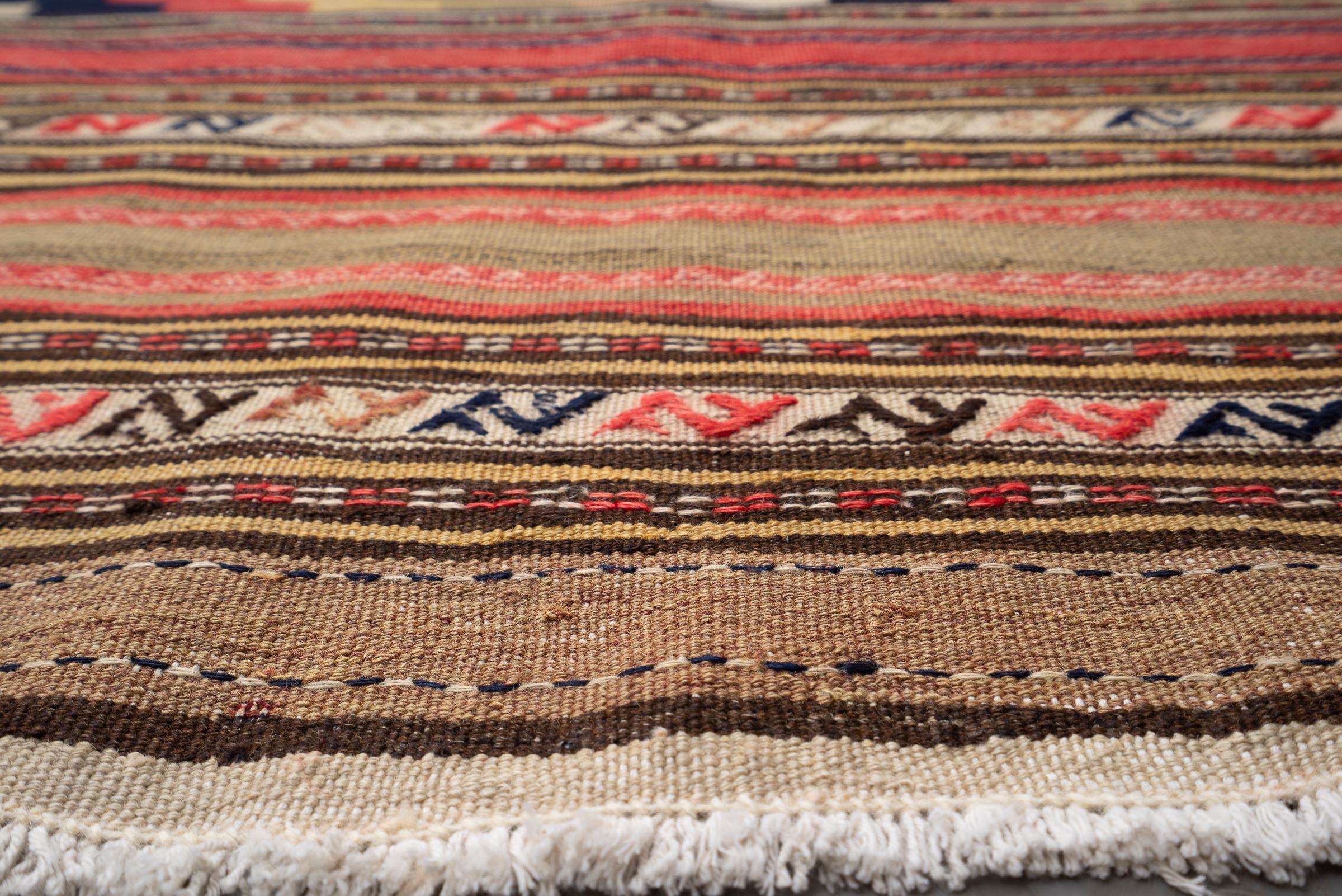 Vintage Quchan Muharramat Persian Kilim Rug