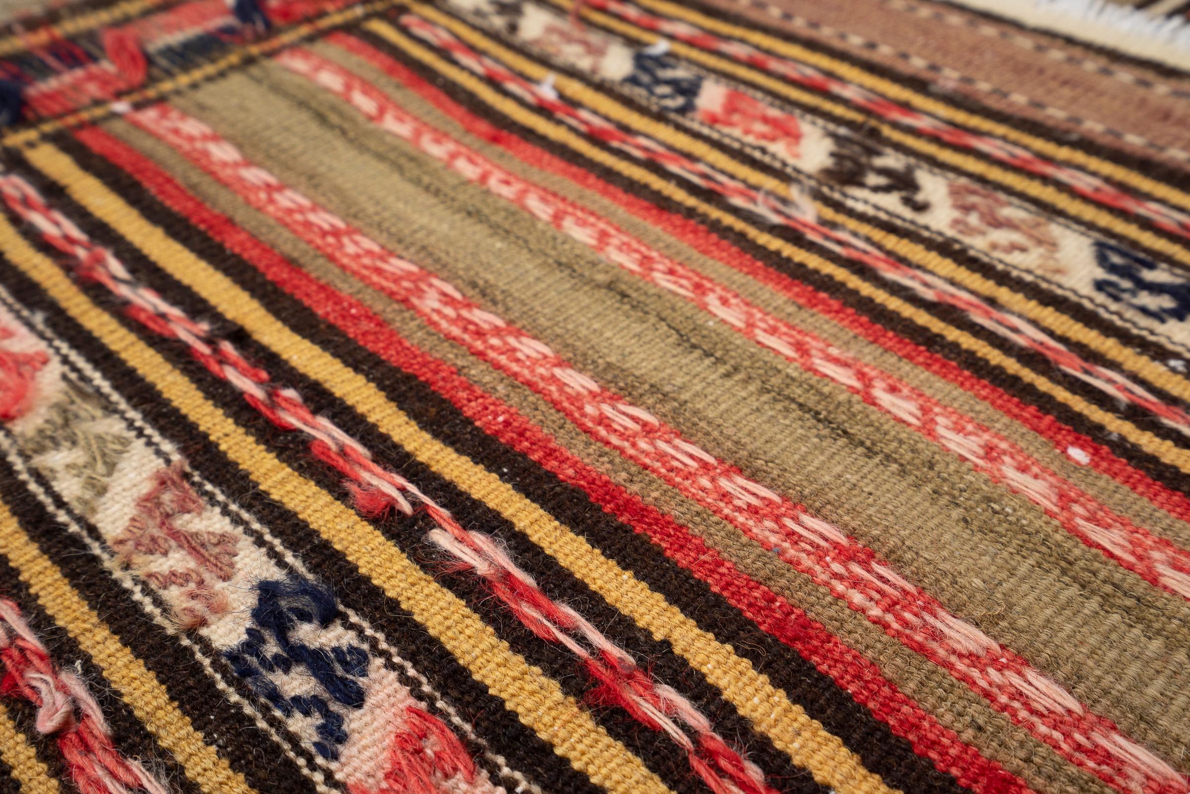 Vintage Quchan Muharramat Persian Kilim Rug