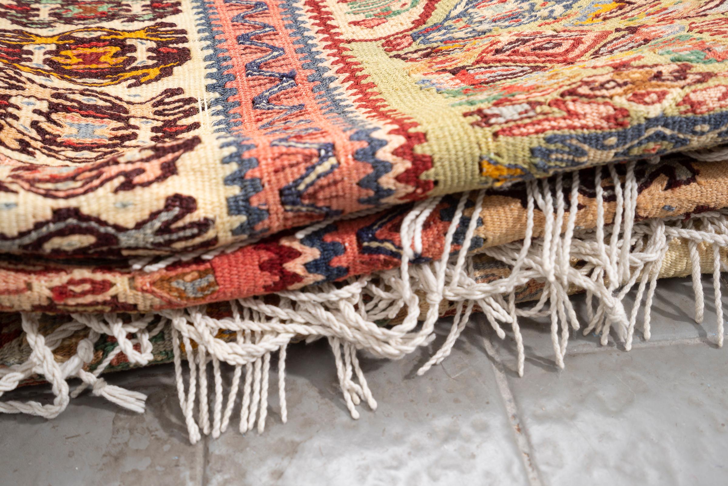 Vintage Fine Sanneh Persian Kilim Rug