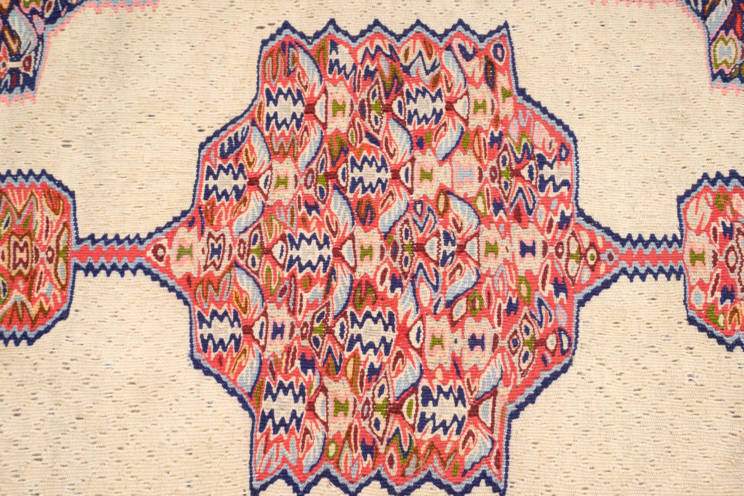 Vintage Fine Sanneh Persian Kilim Rug 1