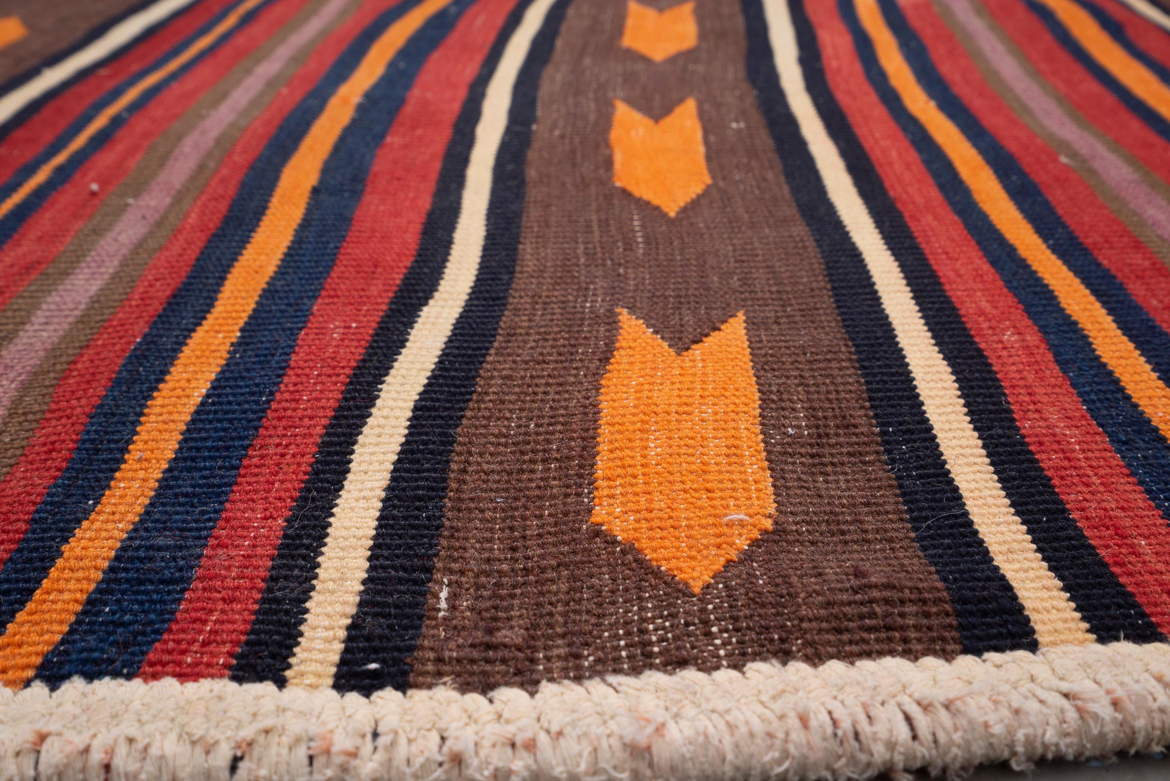 Vintage Lor Fars Stripes Persian Kilim Rug