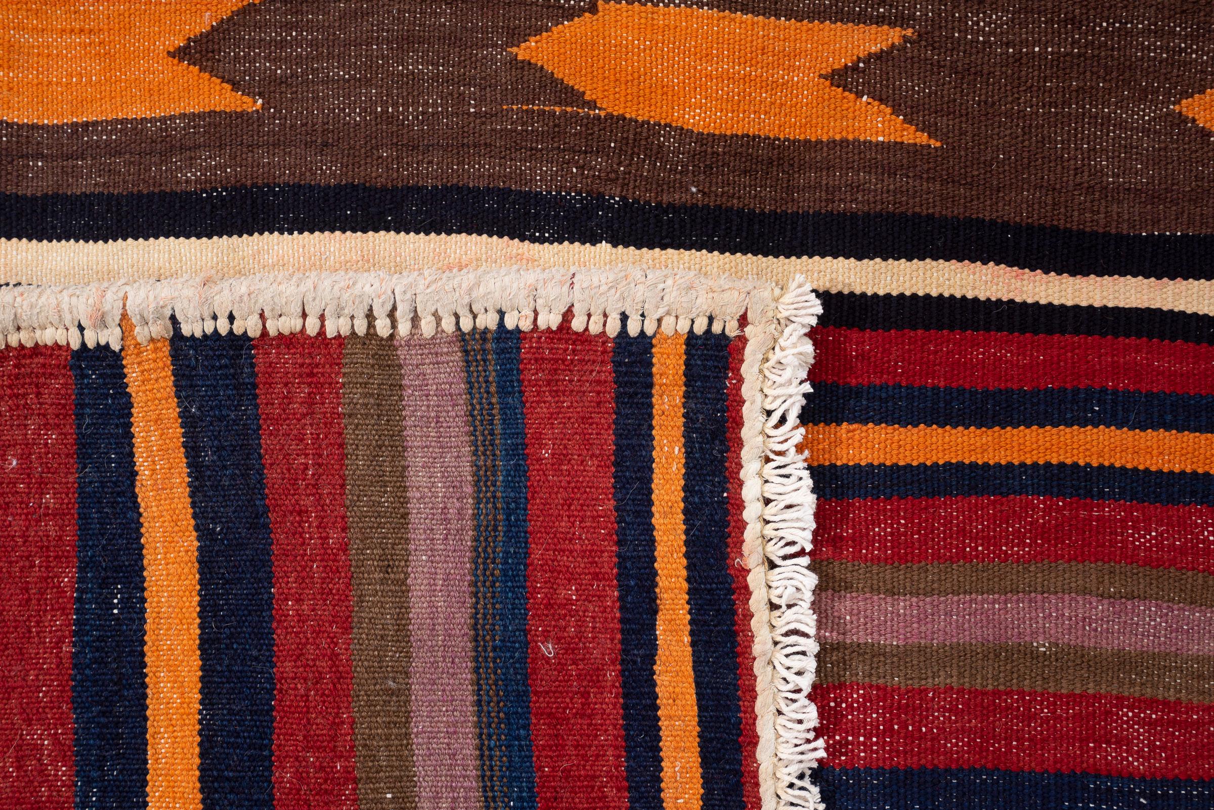 Vintage Lor Fars Stripes Persian Kilim Rug