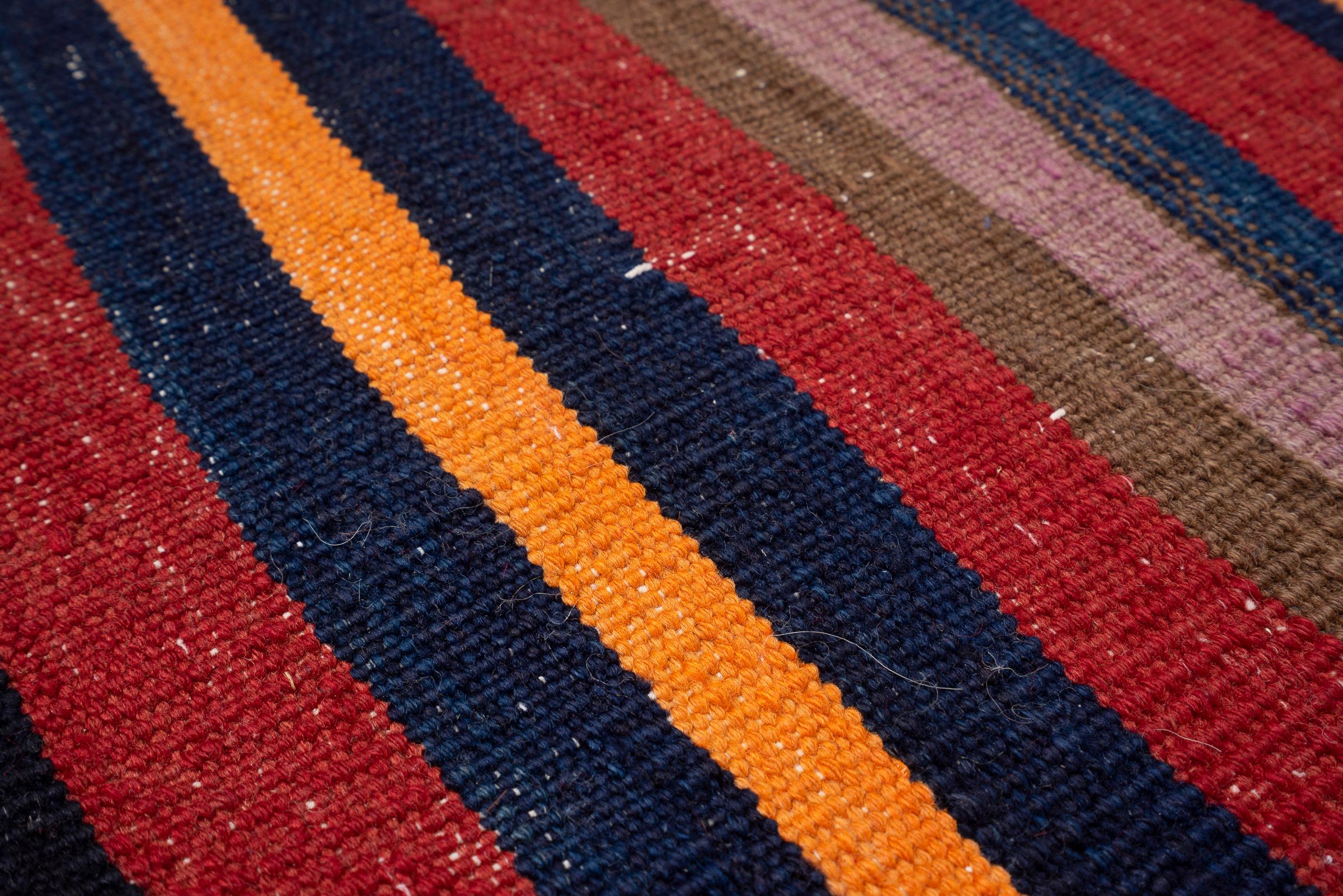Vintage Lor Fars Stripes Persian Kilim Rug