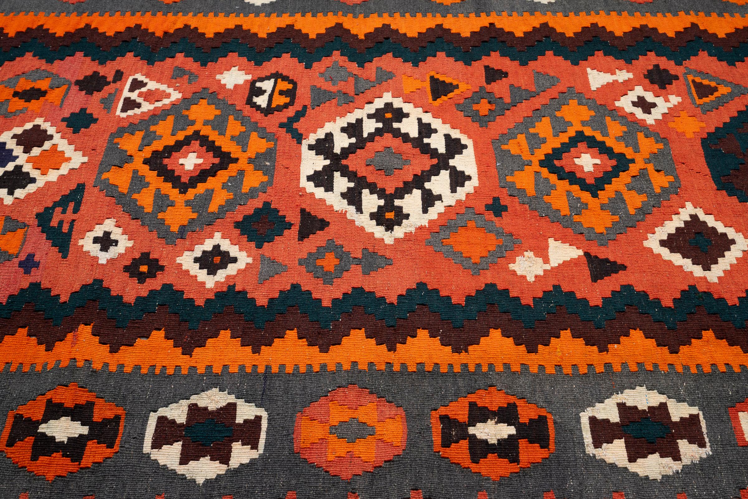 Vintage Qashqai Persian Kilim Rug