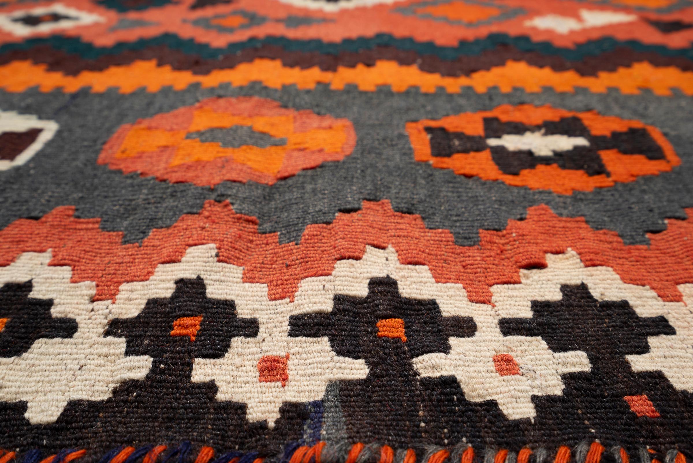 Vintage Qashqai Persian Kilim Rug