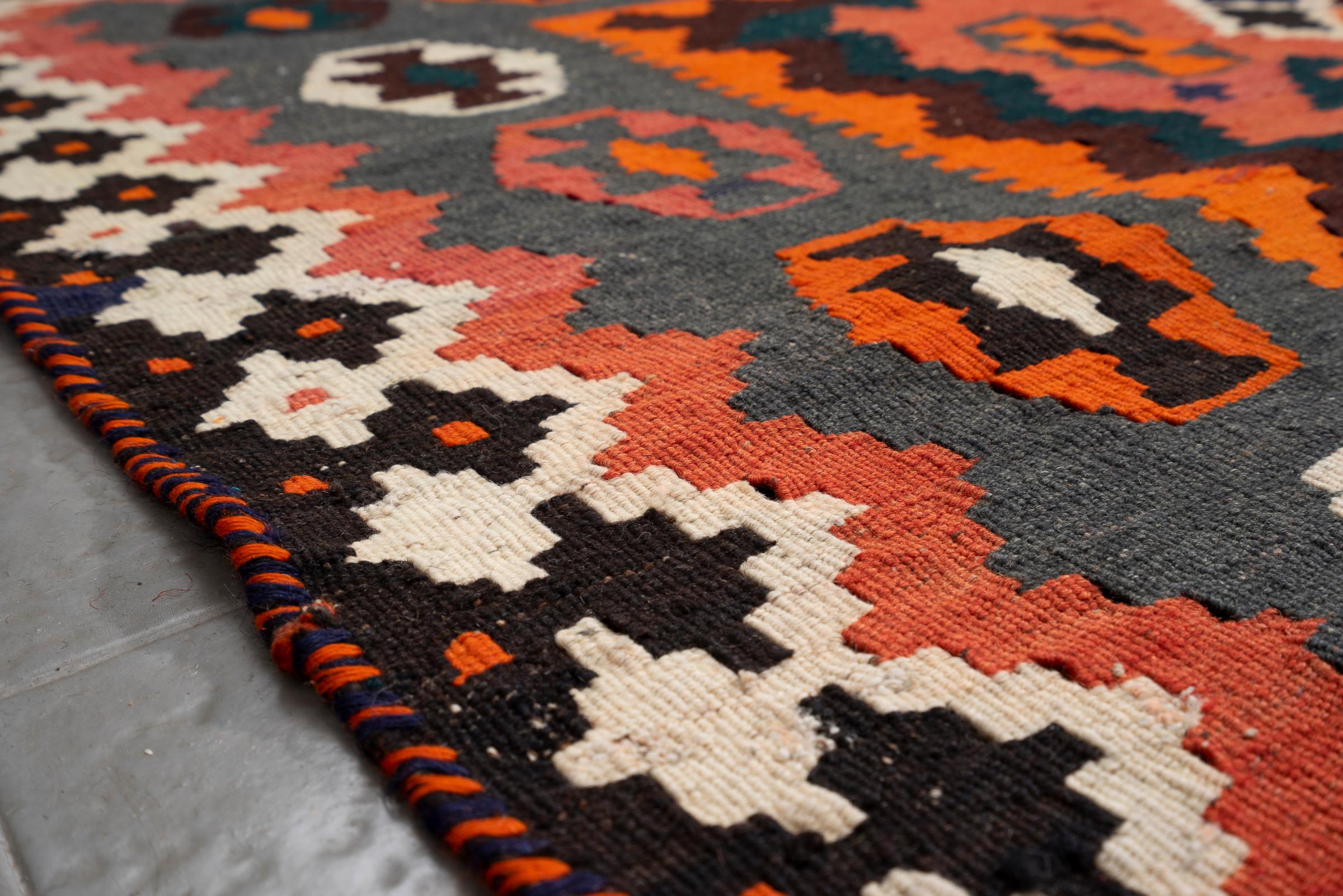 Vintage Qashqai Persian Kilim Rug