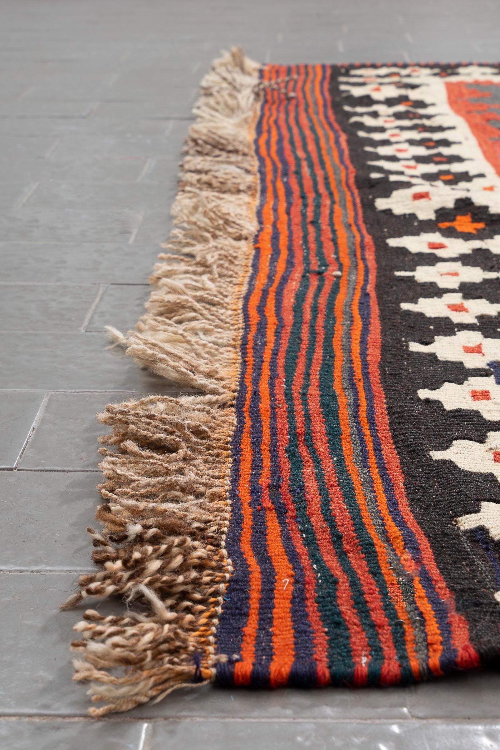 Vintage Qashqai Persian Kilim Rug