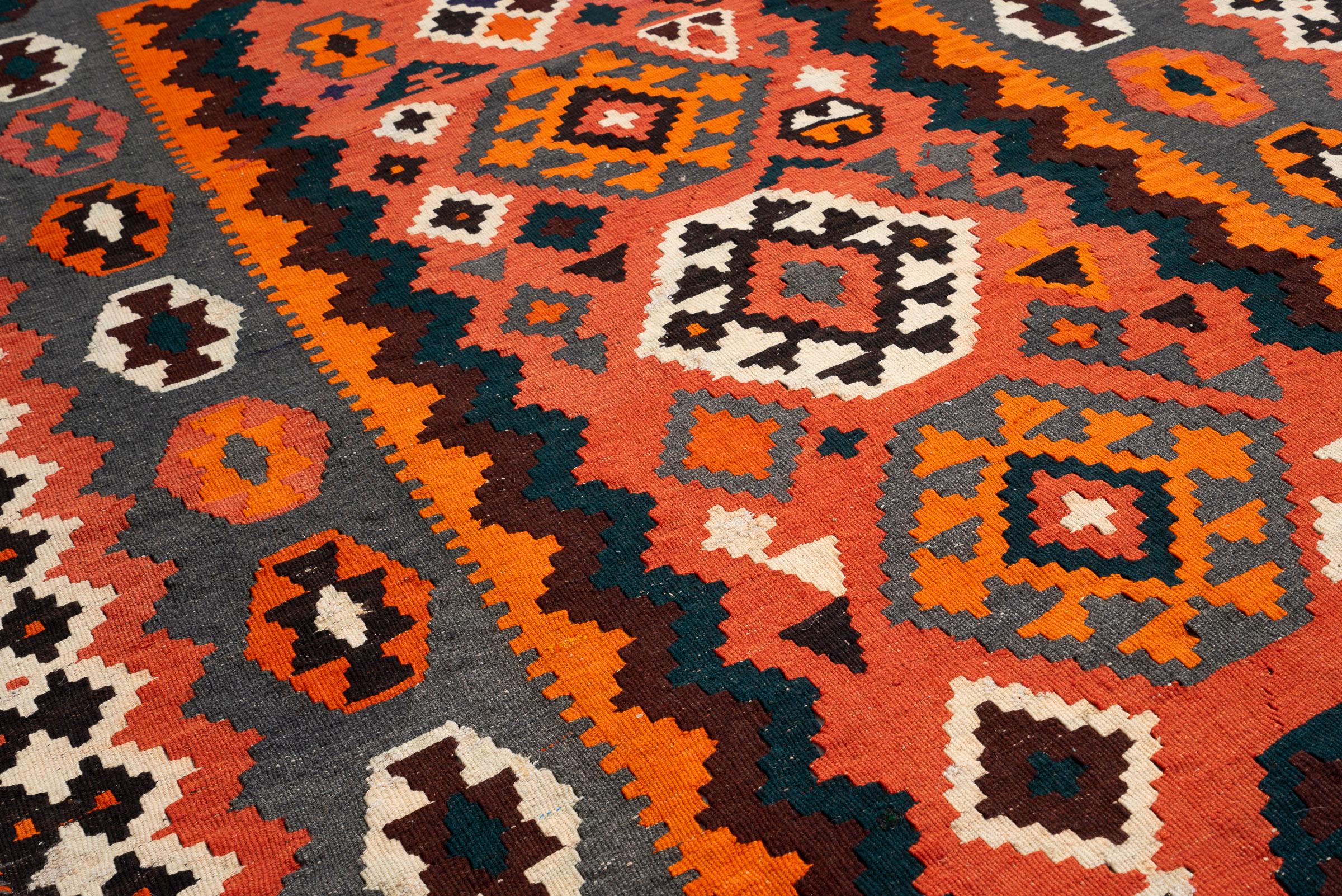 Vintage Qashqai Persian Kilim Rug