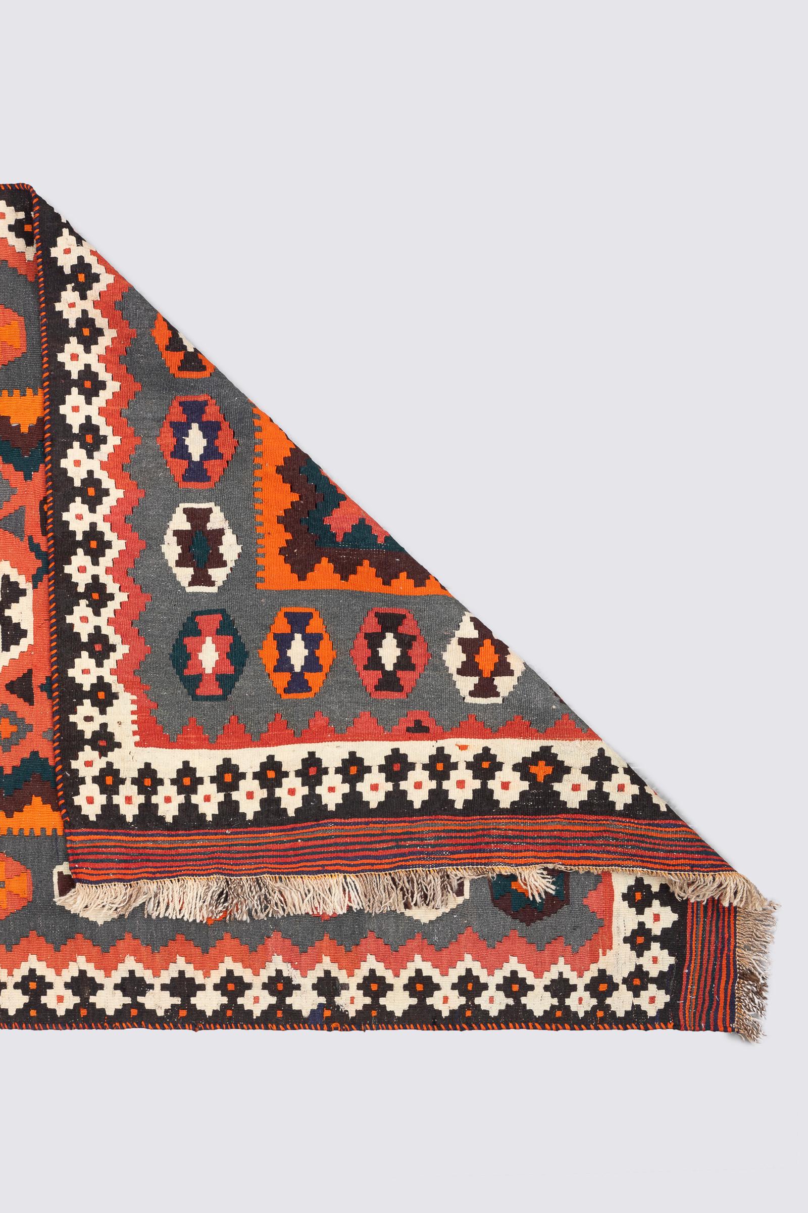 Vintage Qashqai Persian Kilim Rug