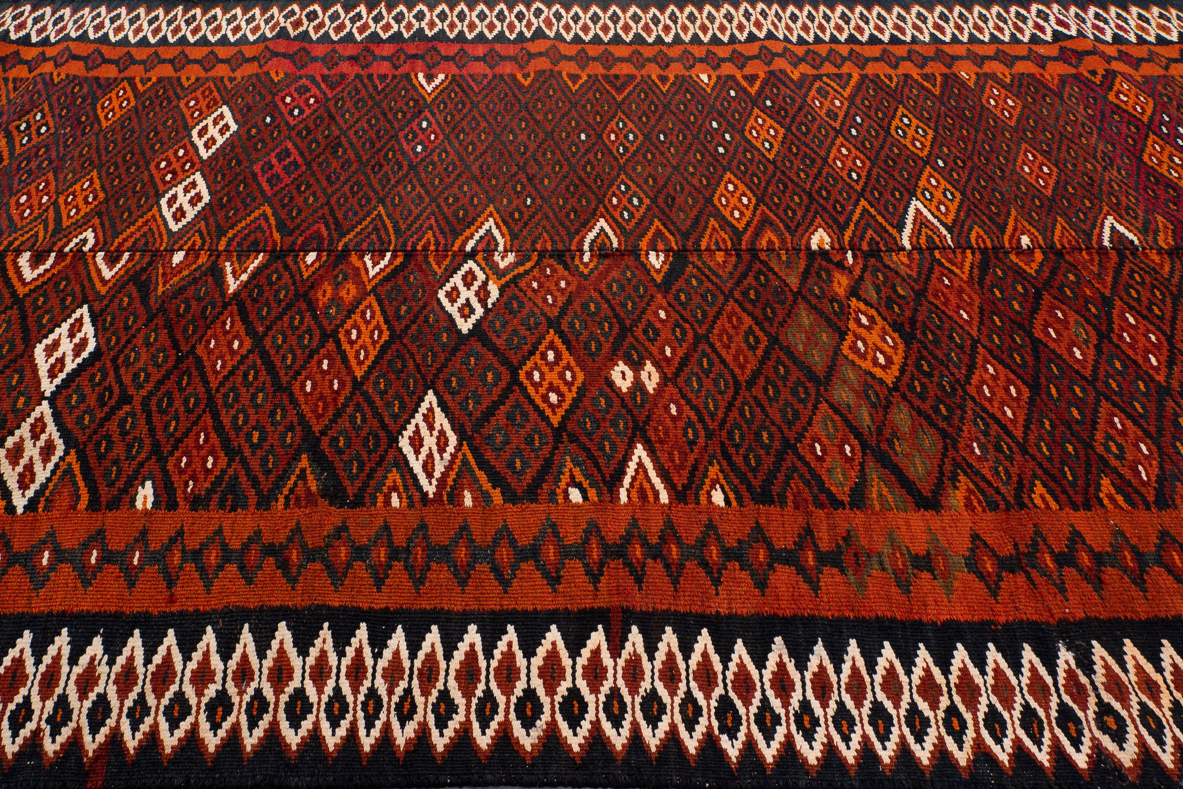 Vintage Rare Fine Bakhtiari Engagement Persian Kilim Rug
