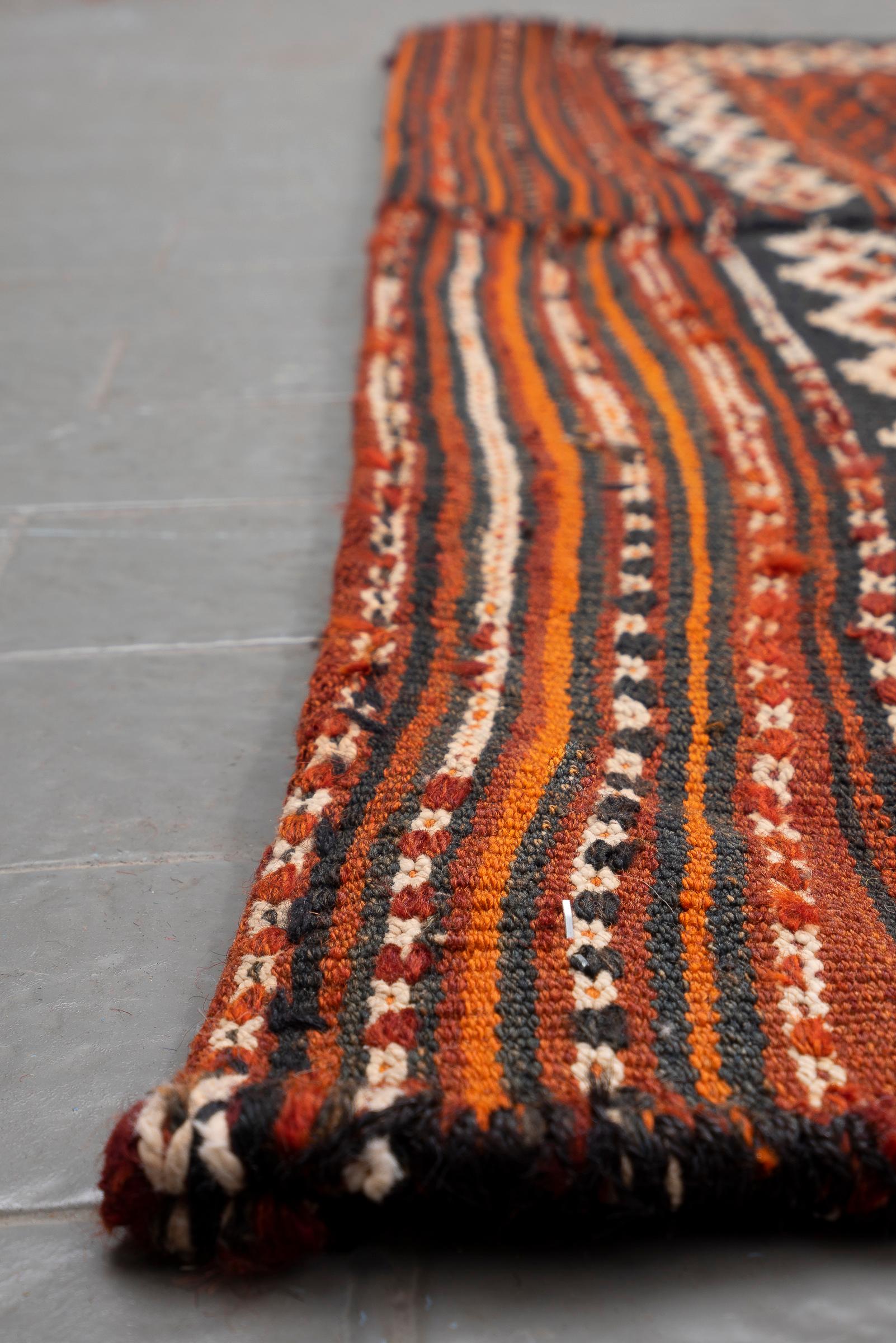 Vintage Rare Fine Bakhtiari Engagement Persian Kilim Rug