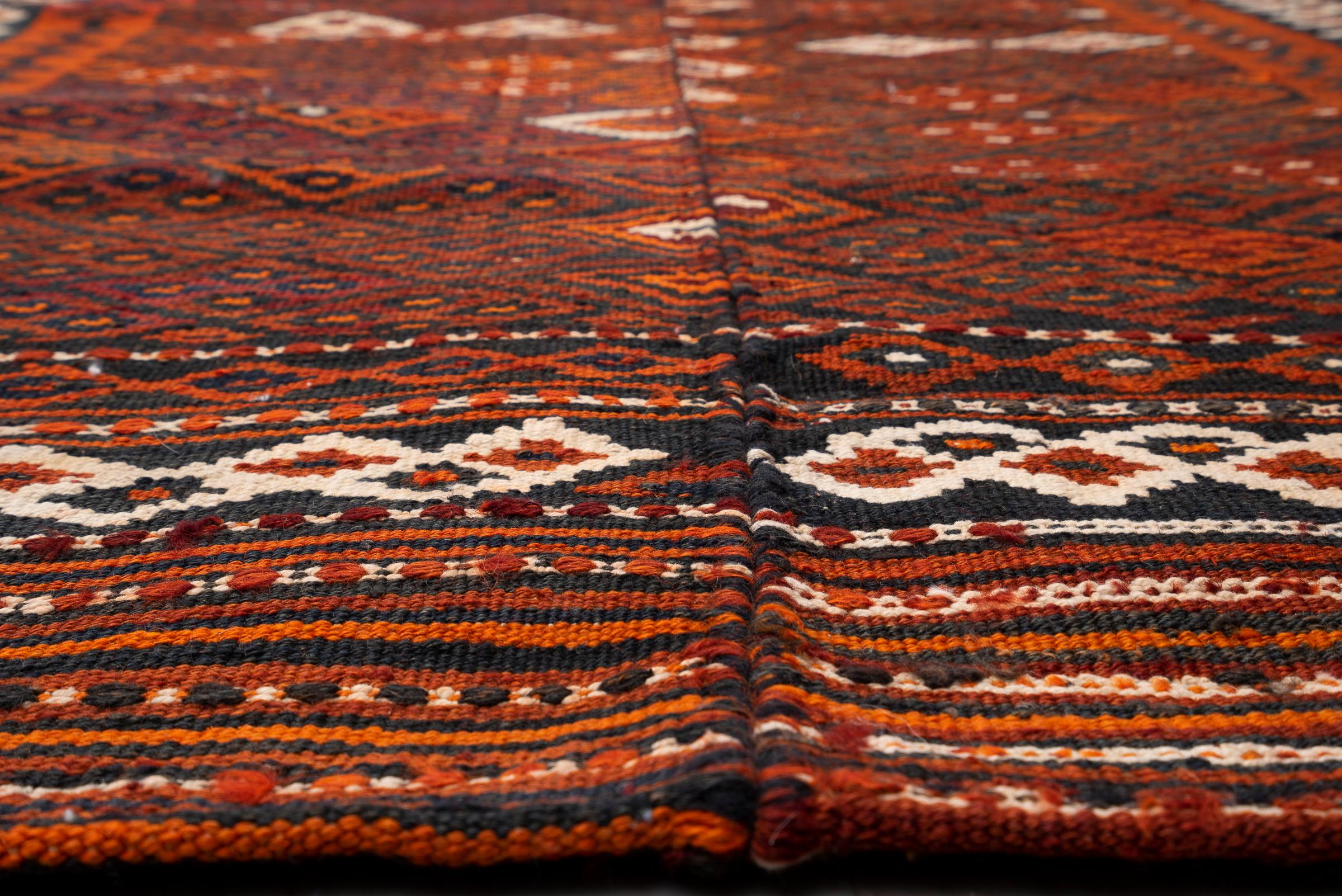 Vintage Rare Fine Bakhtiari Engagement Persian Kilim Rug