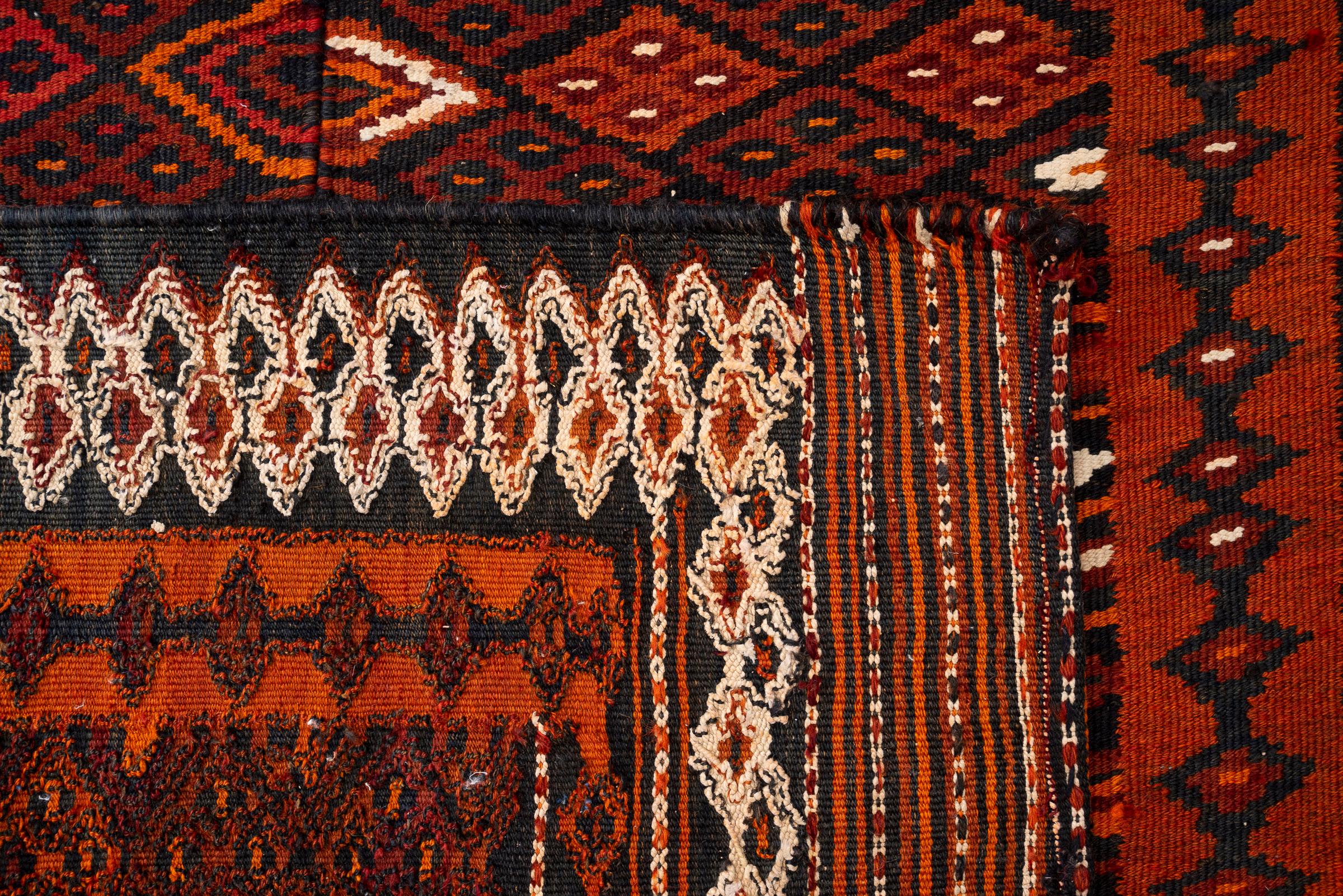 Vintage Rare Fine Bakhtiari Engagement Persian Kilim Rug
