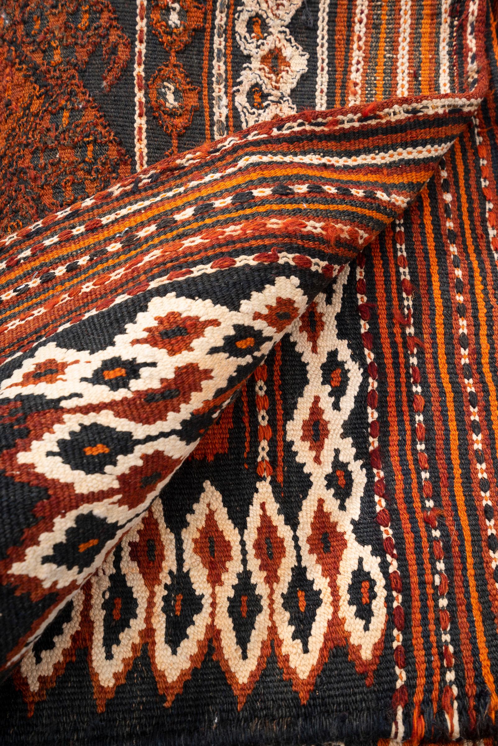 Vintage Rare Fine Bakhtiari Engagement Persian Kilim Rug