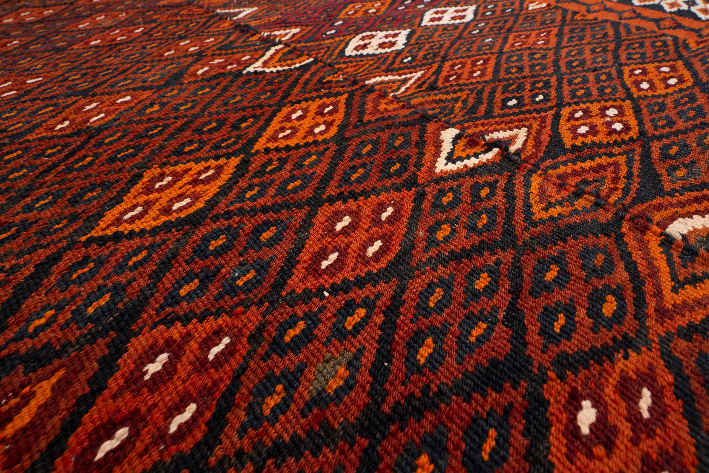 Vintage Rare Fine Bakhtiari Engagement Persian Kilim Rug