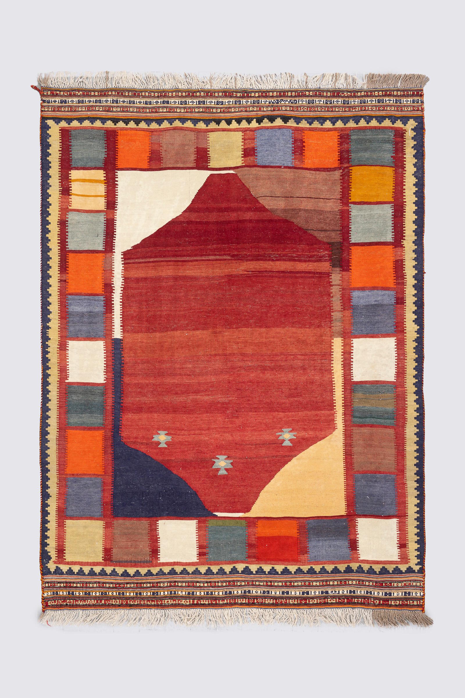 Antique Qashqai Squares Kilim 3.2SQM