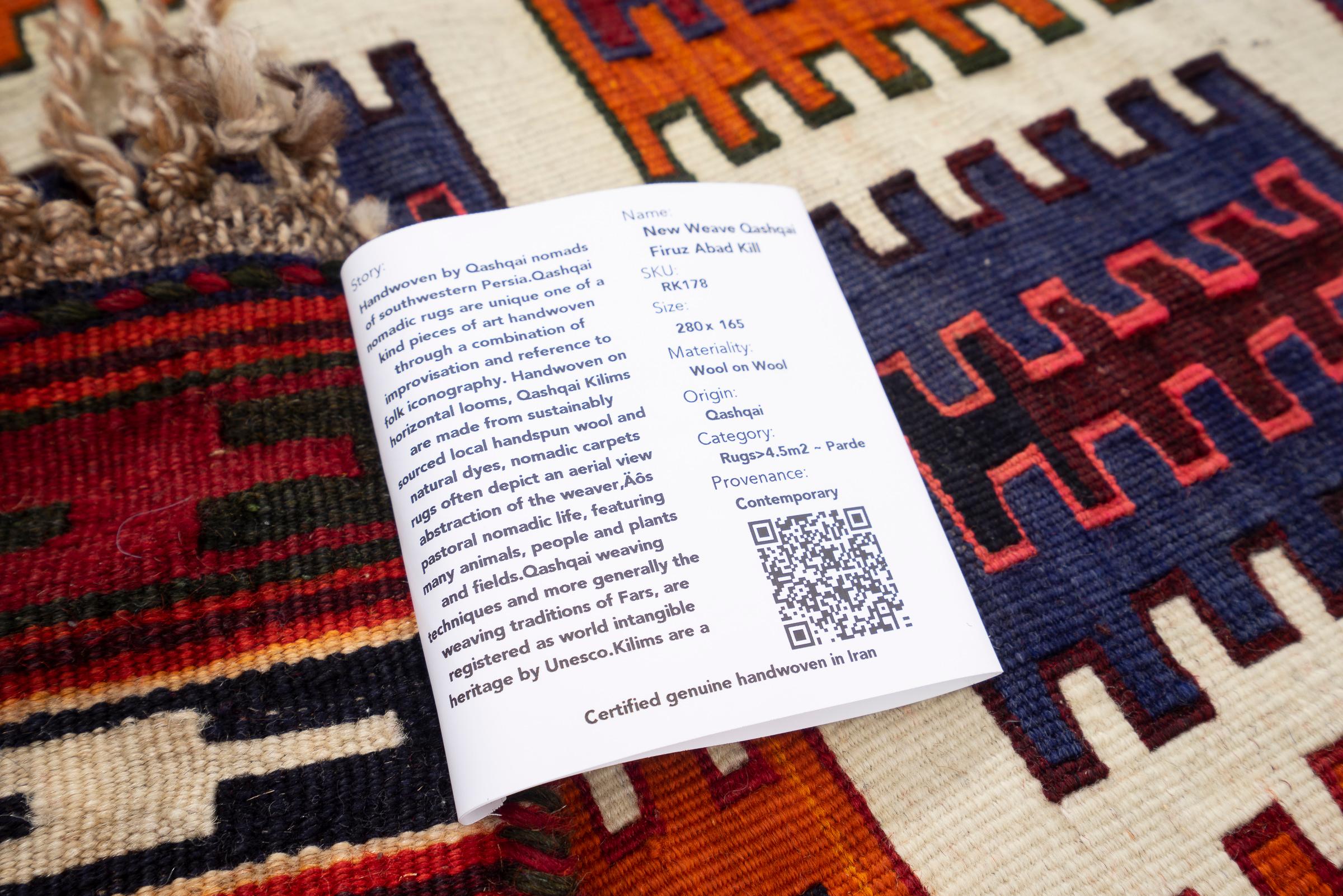 New Weave Qashqai Firuz Abad Persian Kilim Rug