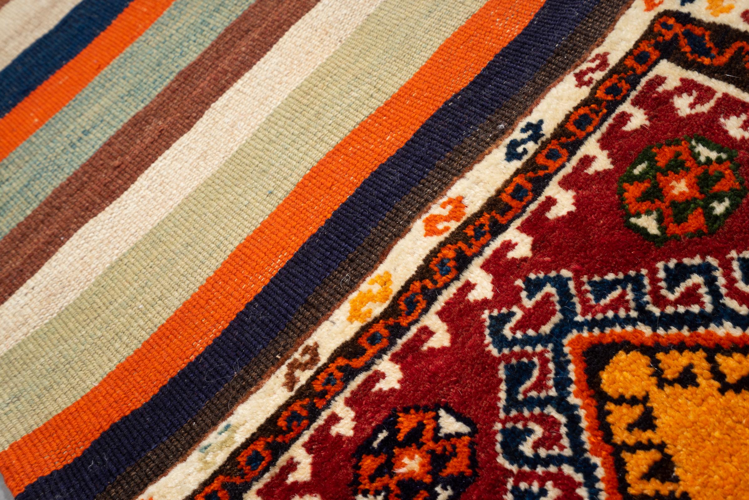 Vintage Lor Fars Opened Saddle Bag Persian Runner Rug