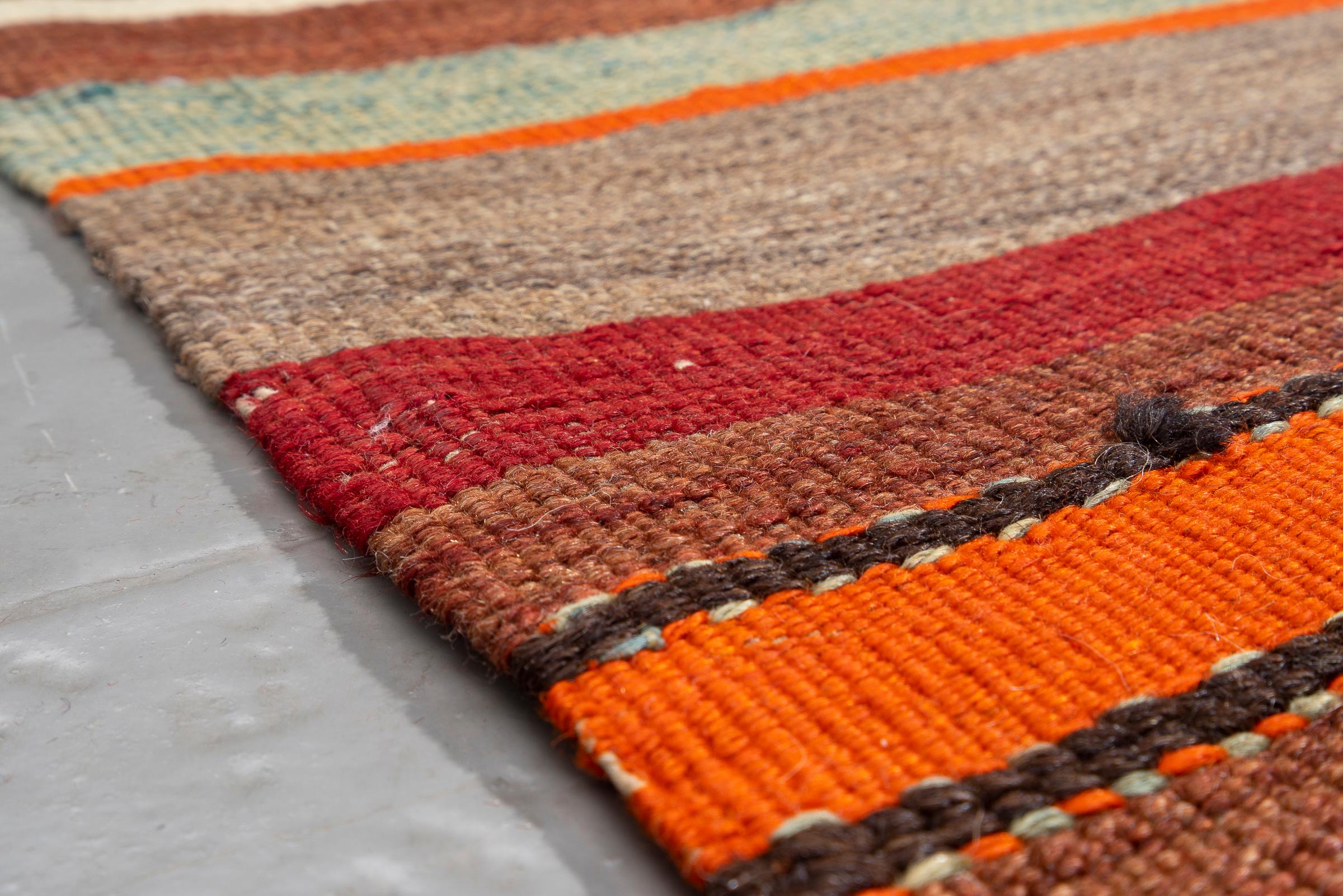 Vintage Lor Fars Opened Saddle Bag Persian Runner Rug