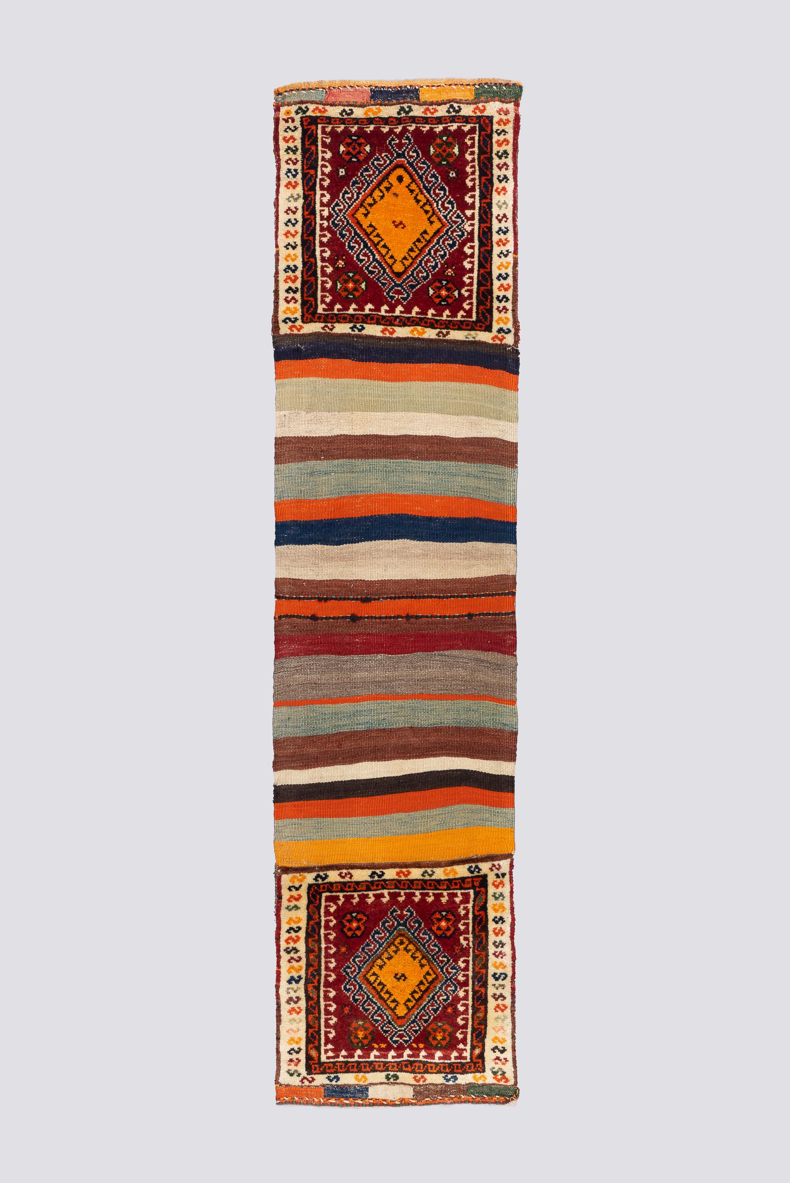 Semi Antique Lor Fars Opened Saddle Bag Runner 0.9SQM
